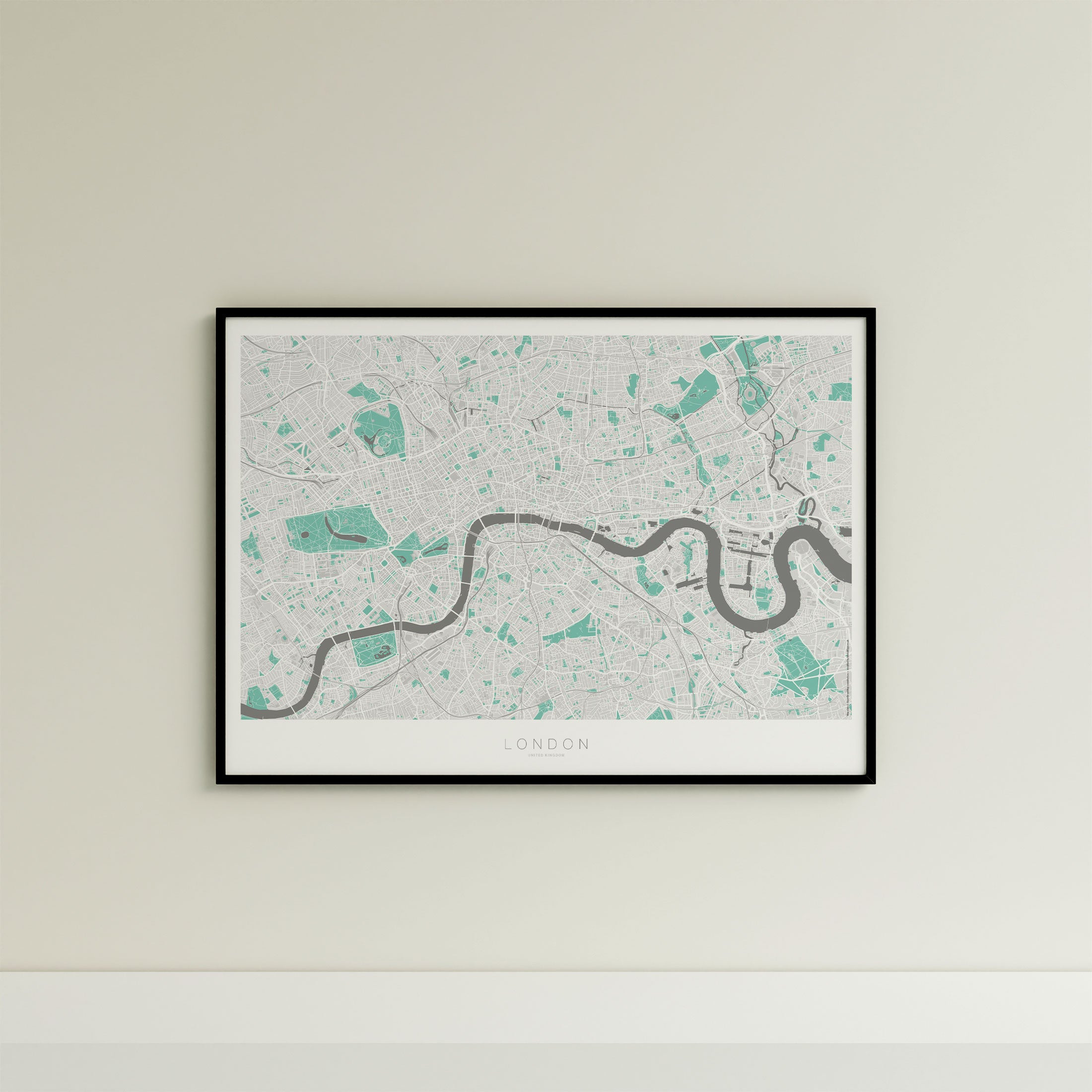 London Map Print – Forest Edition – Landscape