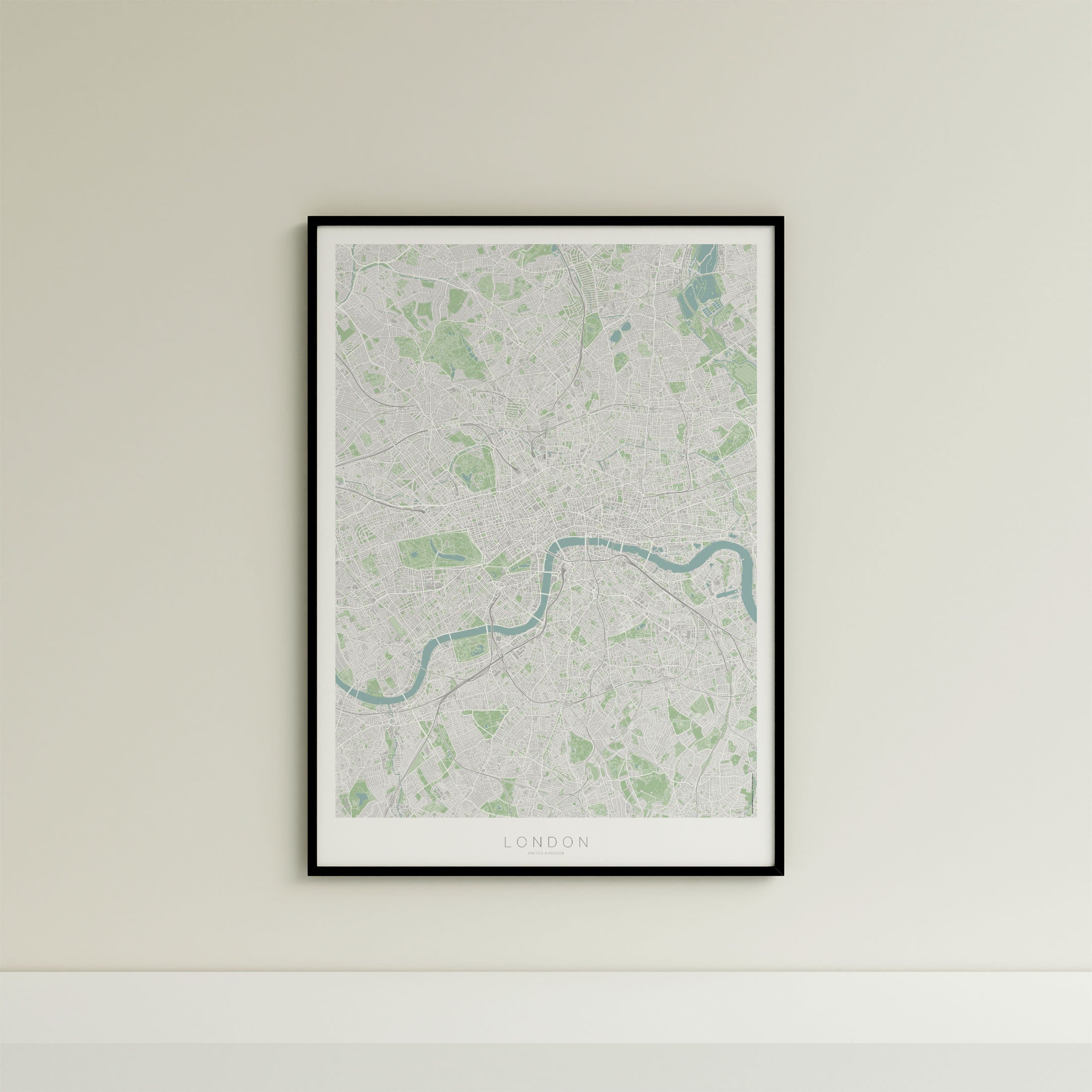 London Map Print – Atlas Traditional Edition – Portrait
