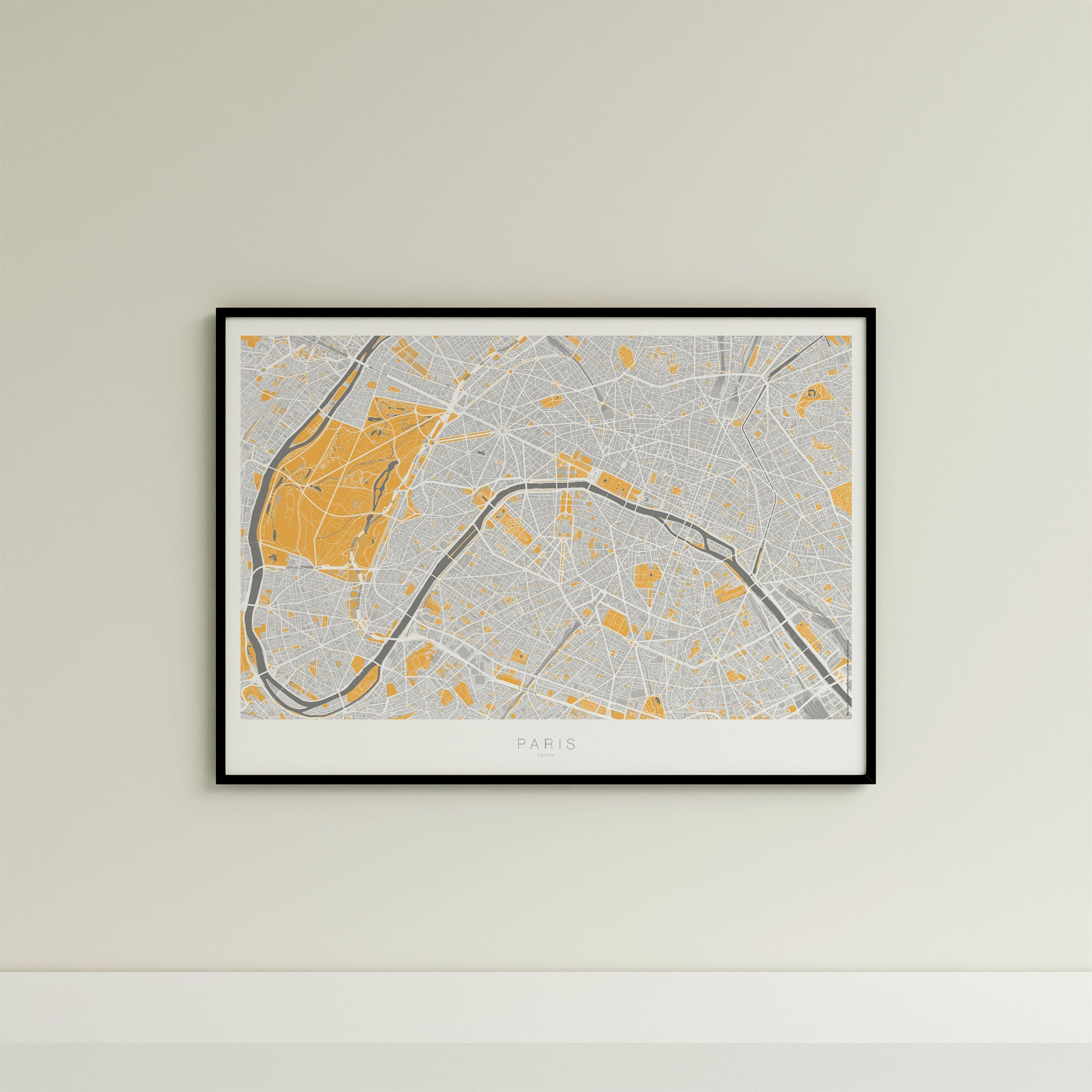 Paris Map Print – Dune Edition – Landscape