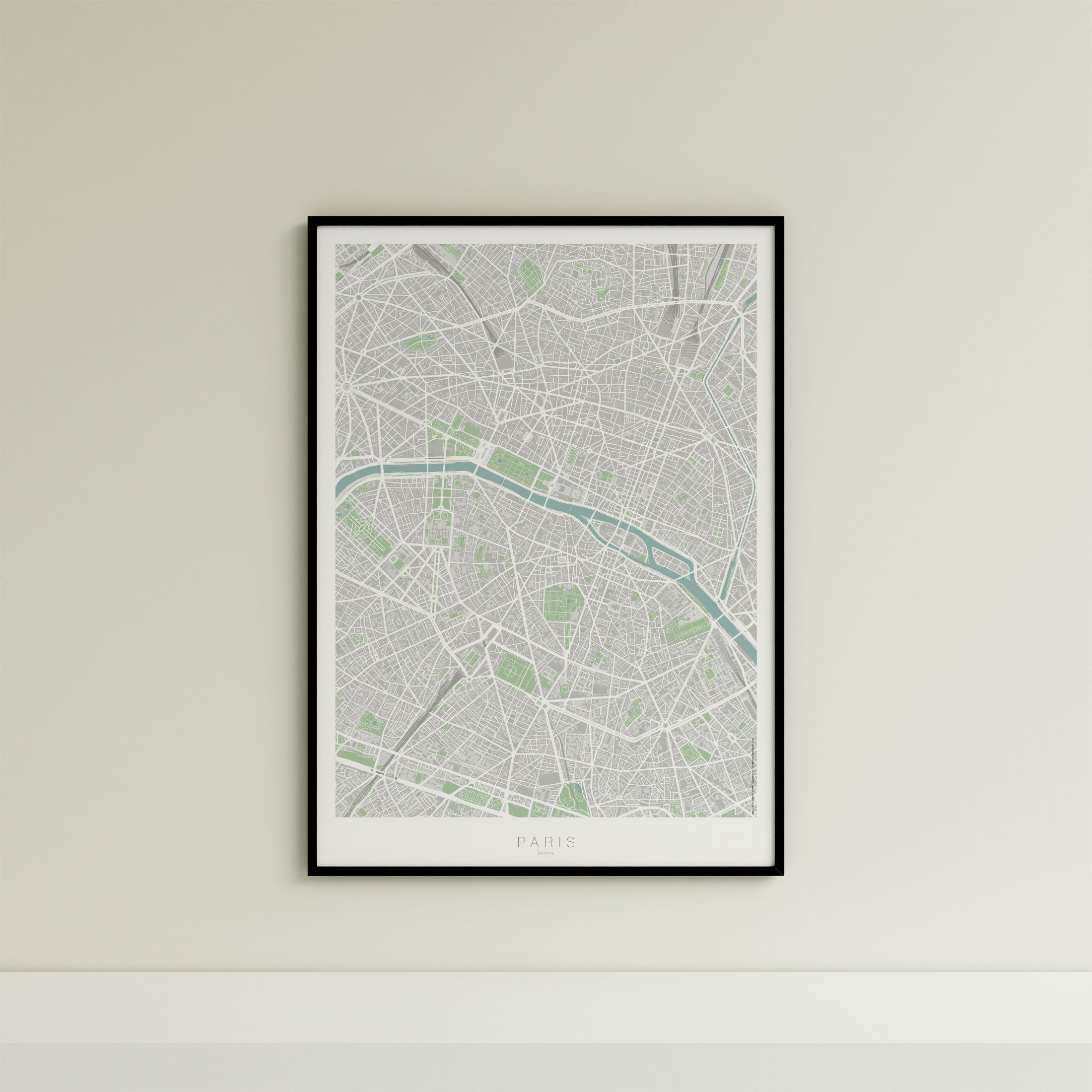 Paris Map Print – Atlas Traditional Edition – Portrait