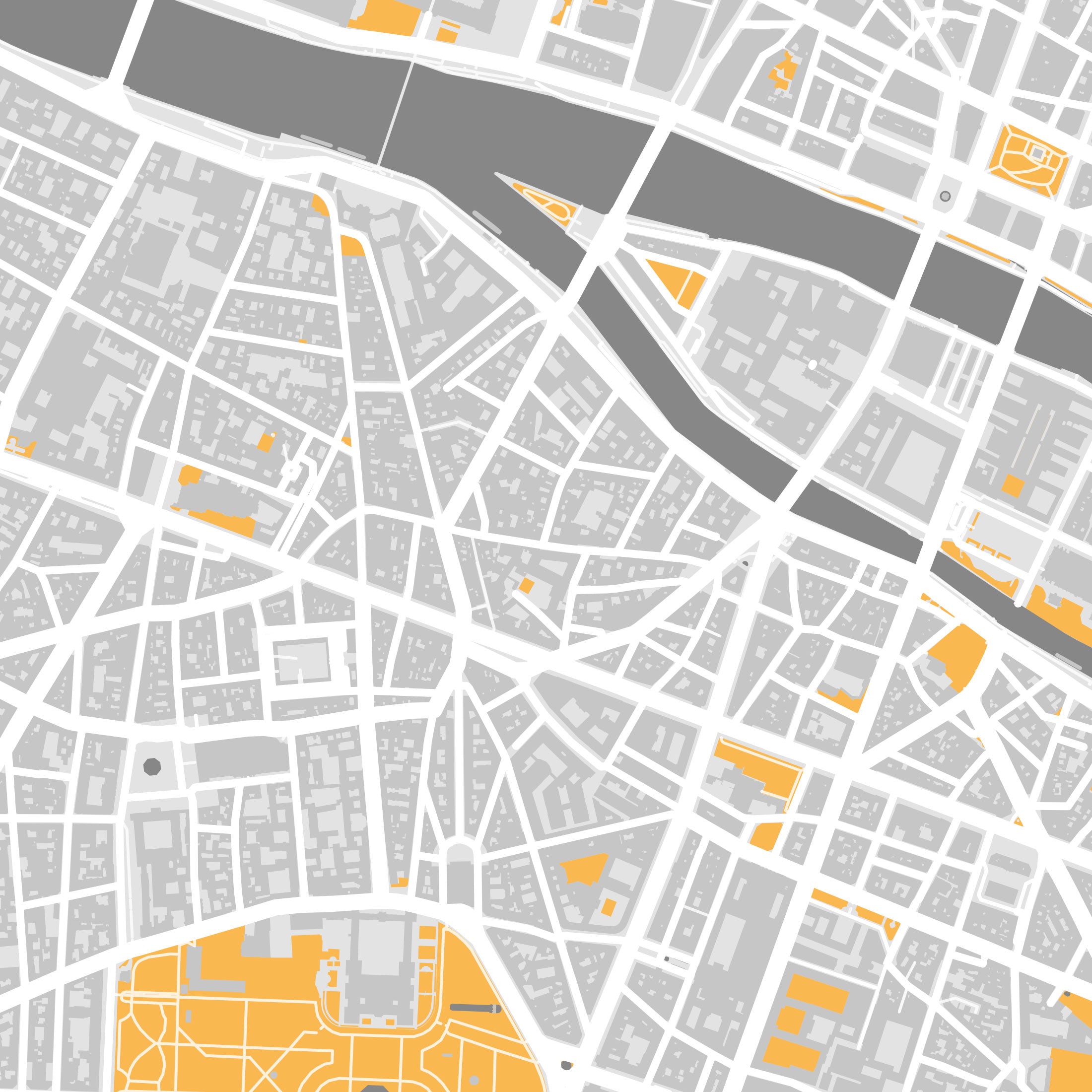 Paris Map Print – Dune Edition – Landscape