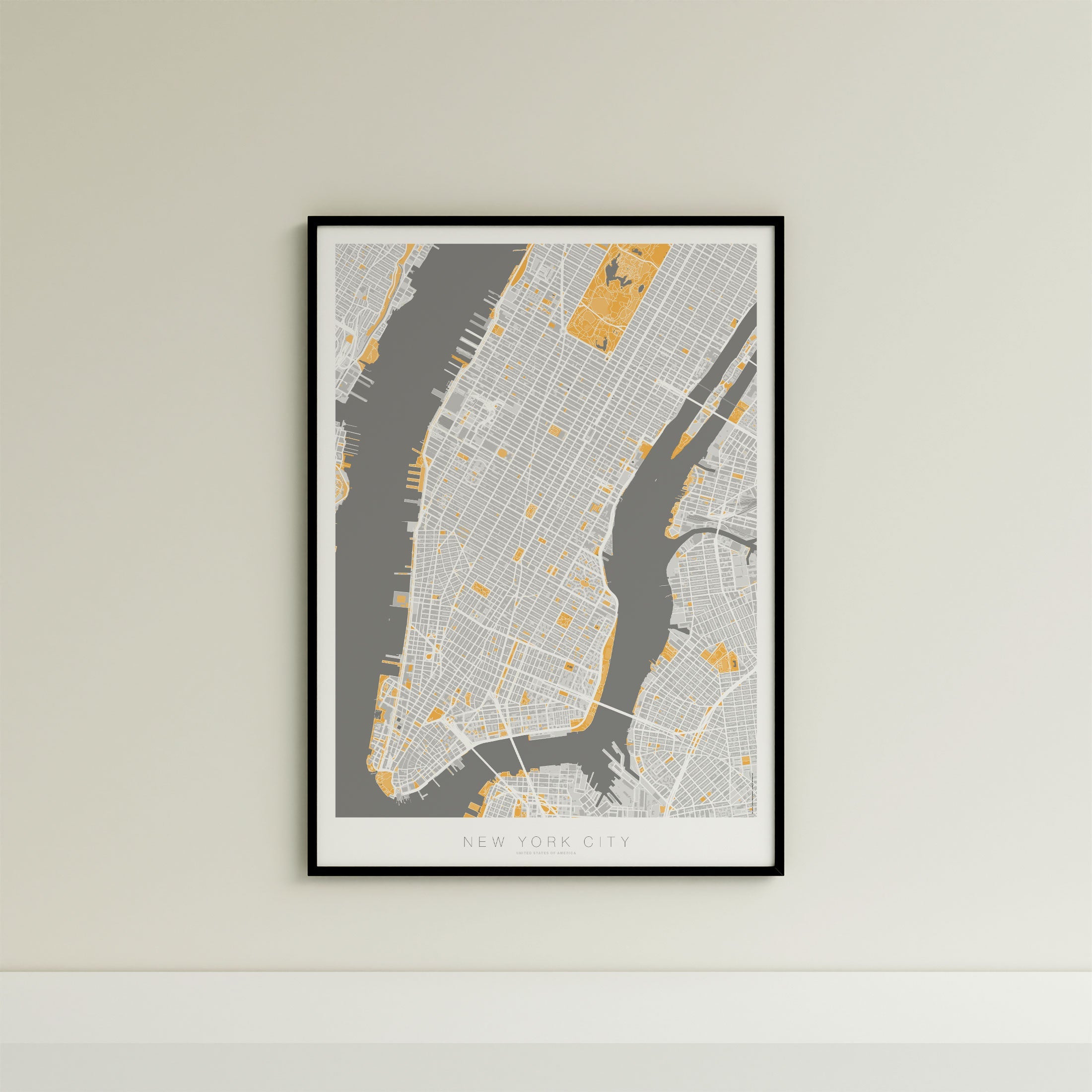 New York City Map Print – Dune Edition – Portrait