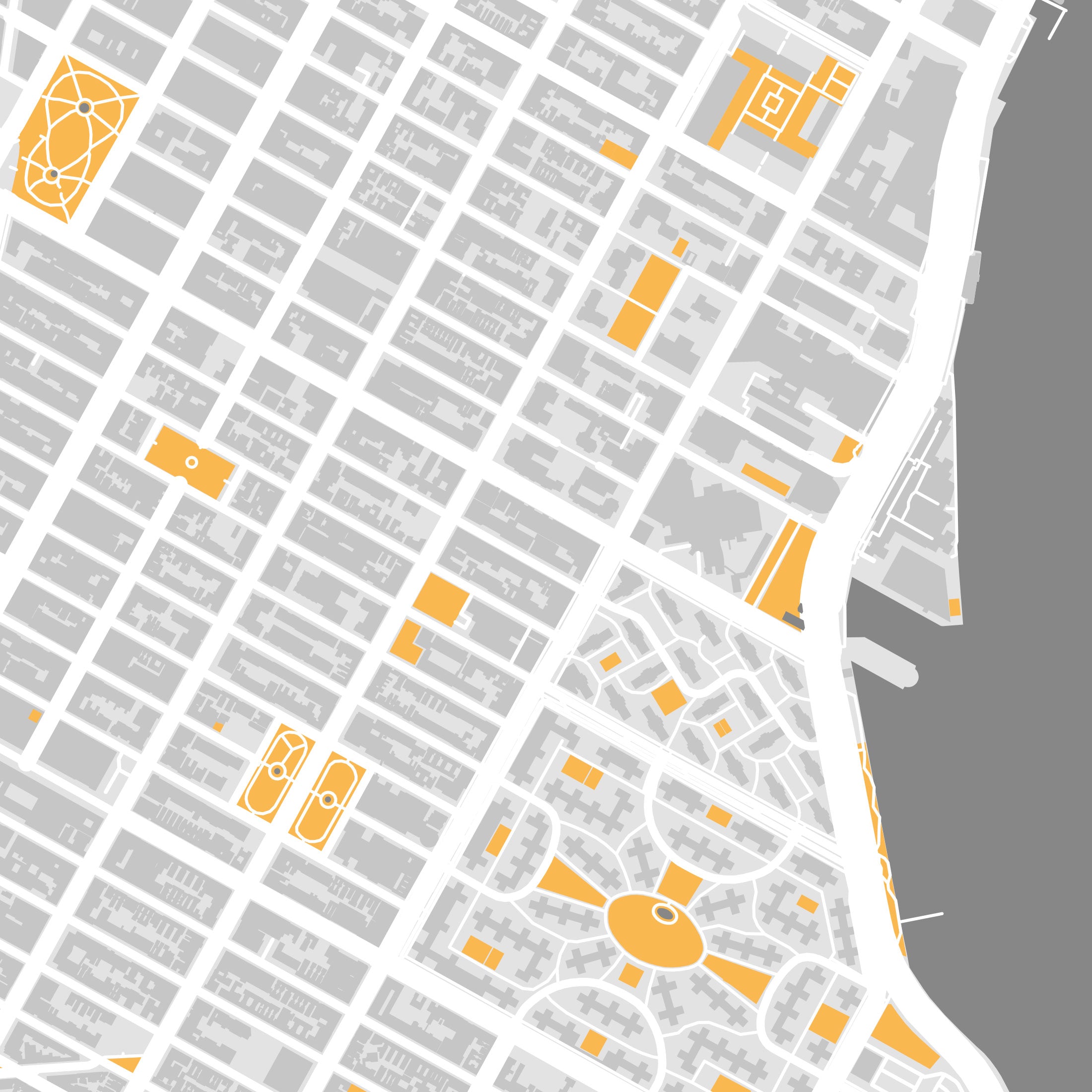 New York City Map Print – Dune Edition – Portrait