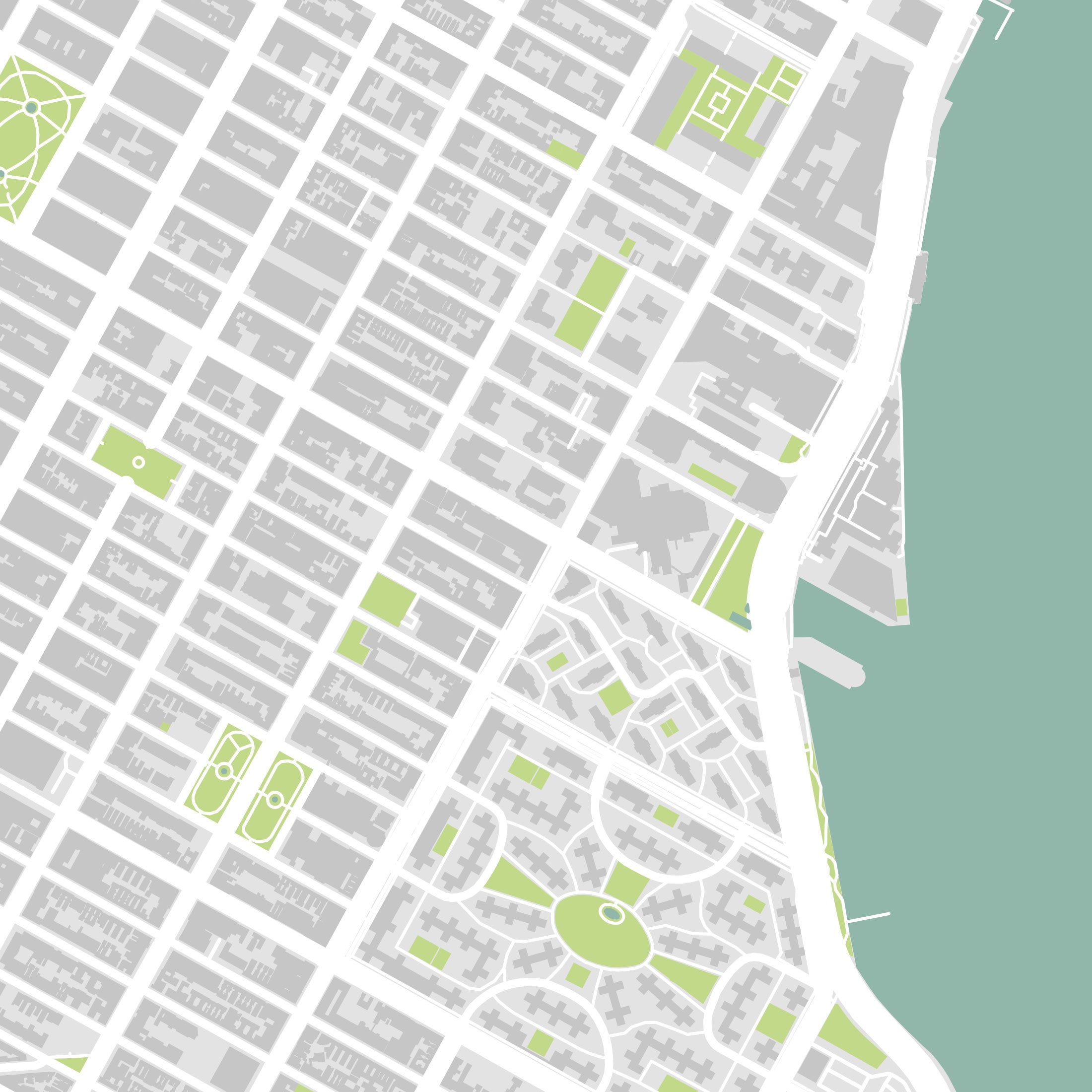 New York City Map Print – Atlas Modern Edition – Portrait