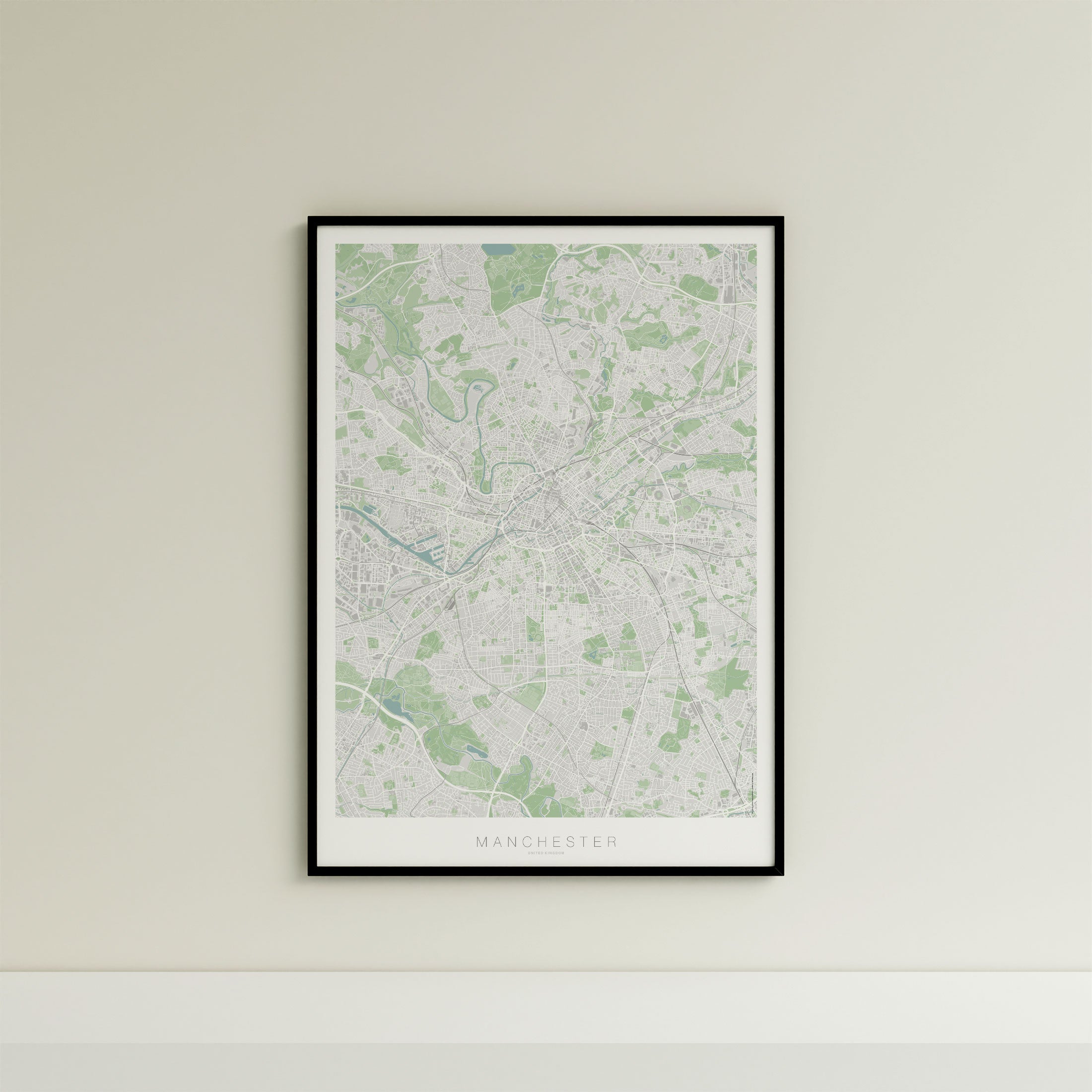 Manchester Map Print – Atlas Traditional Edition – Portrait