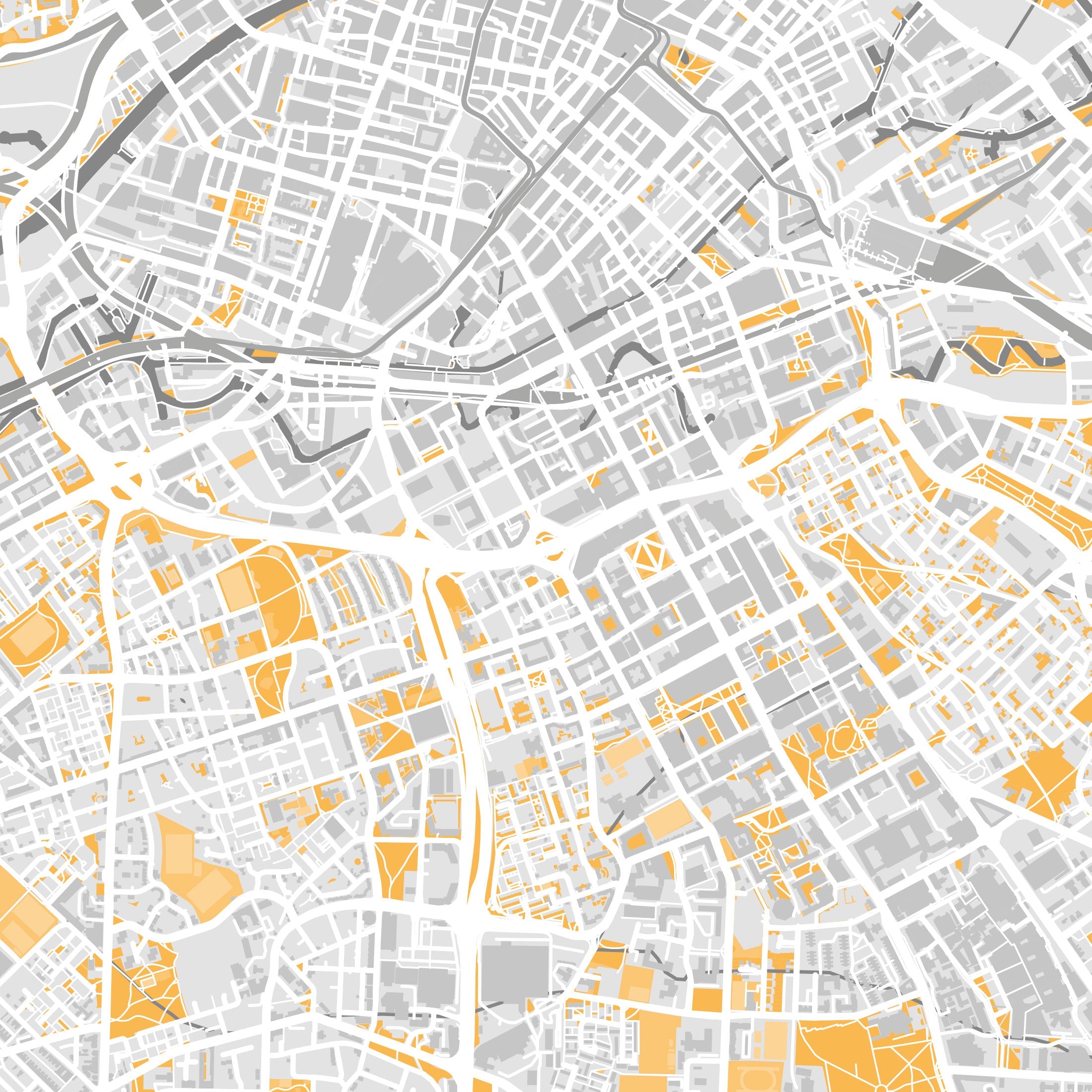 Manchester Map Print – Dune Edition – Landscape