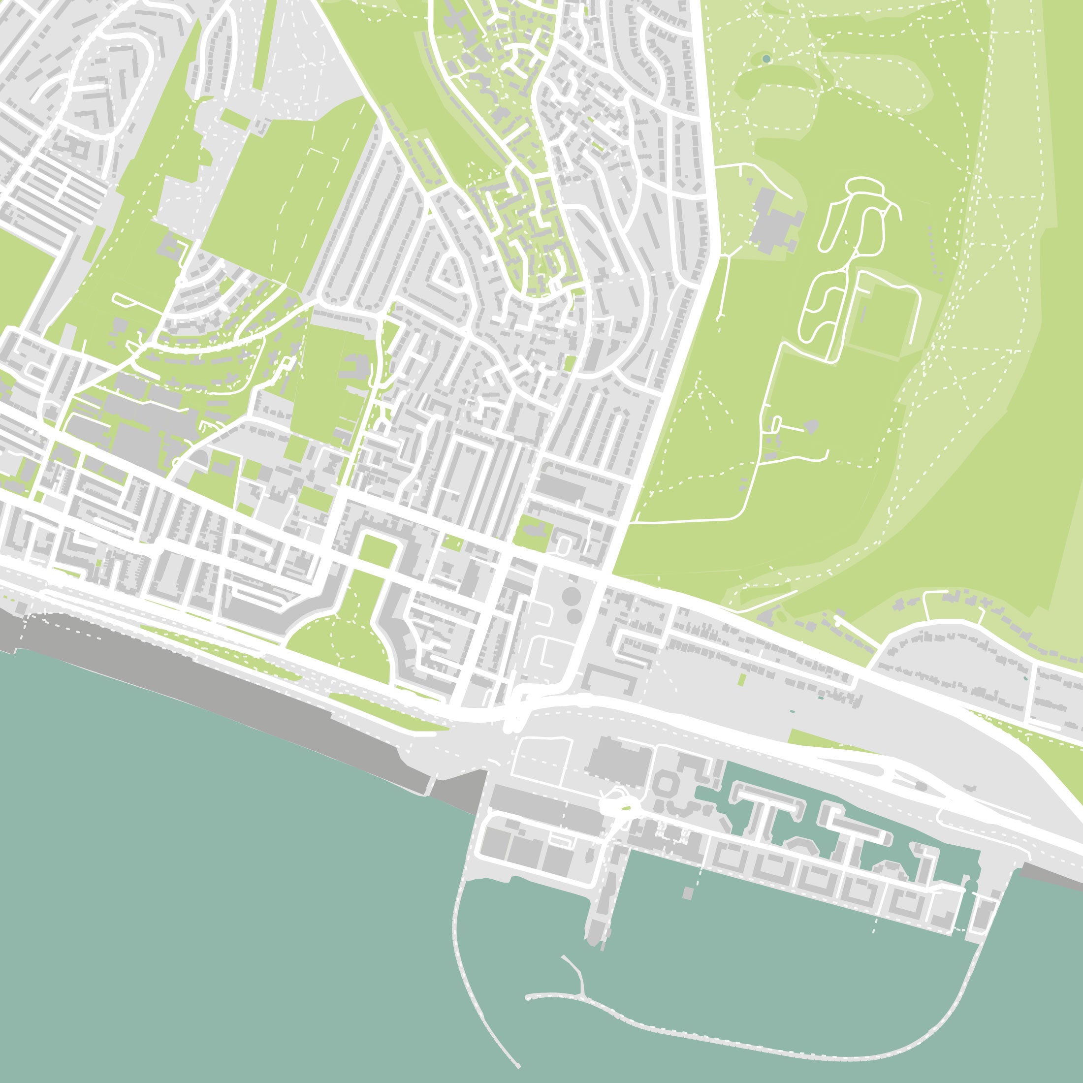 Brighton & Hove Map Print – Atlas Modern Edition – Landscape