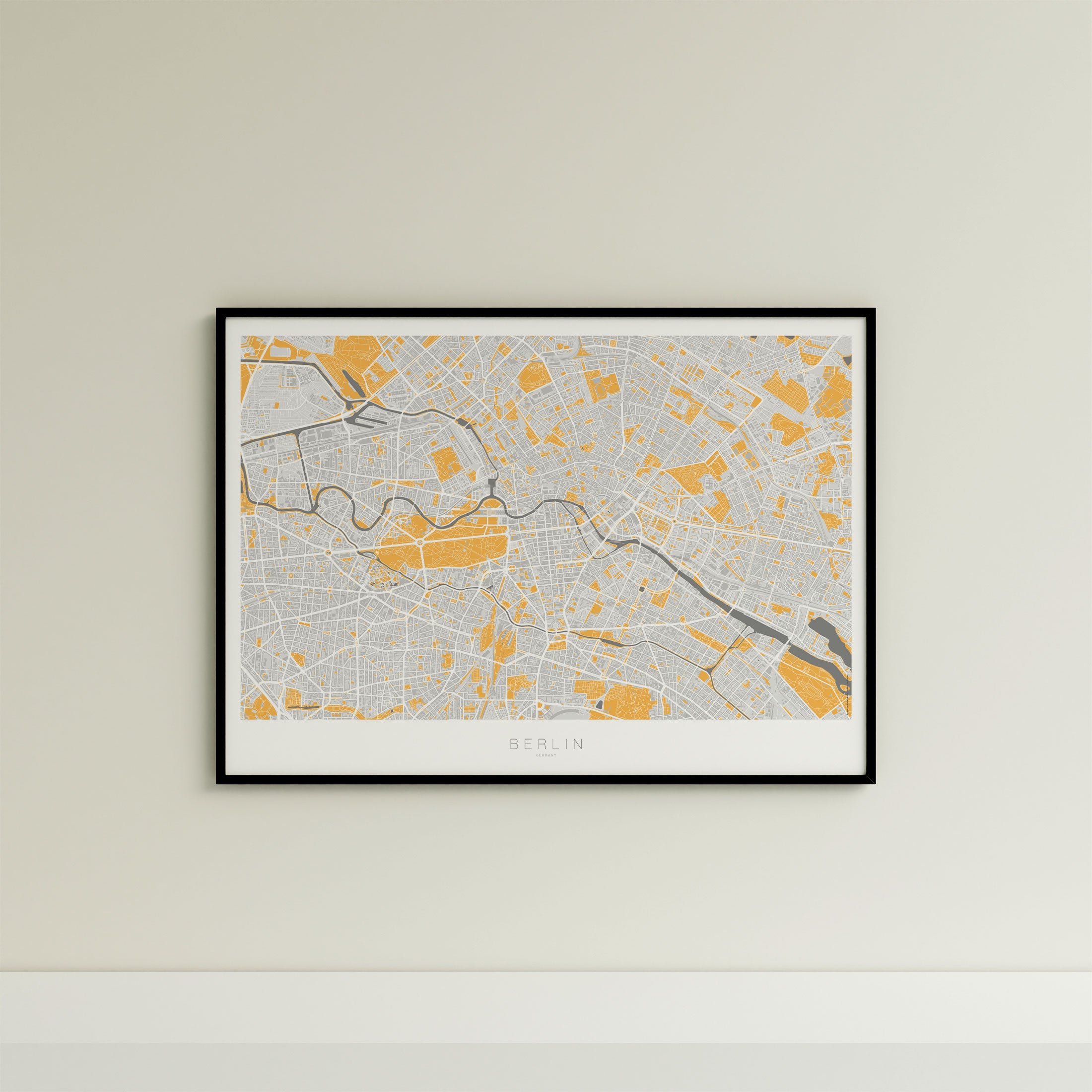 Berlin Map Print – Dune Edition – Landscape
