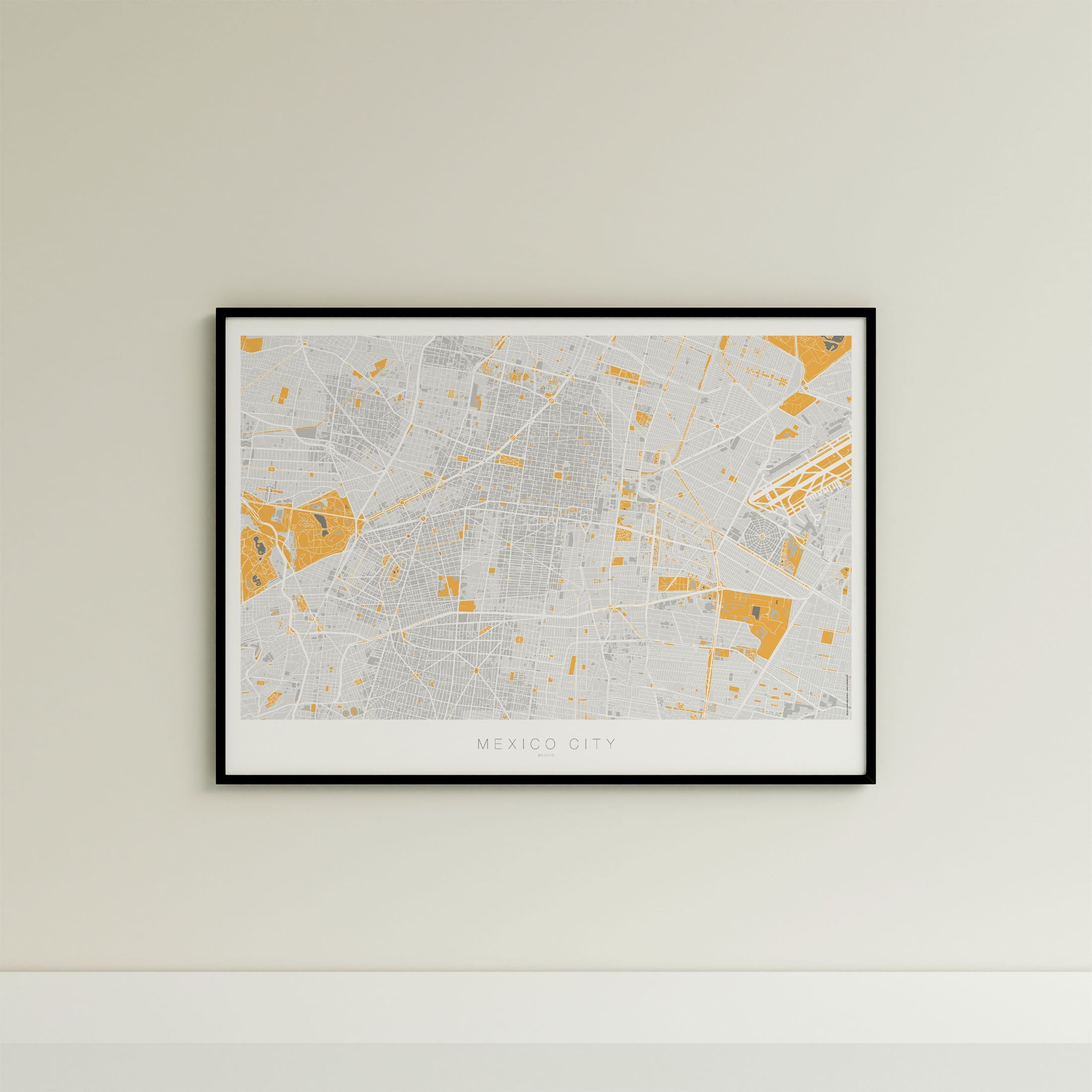 Mexico City Map Print – Dune Edition – Landscape