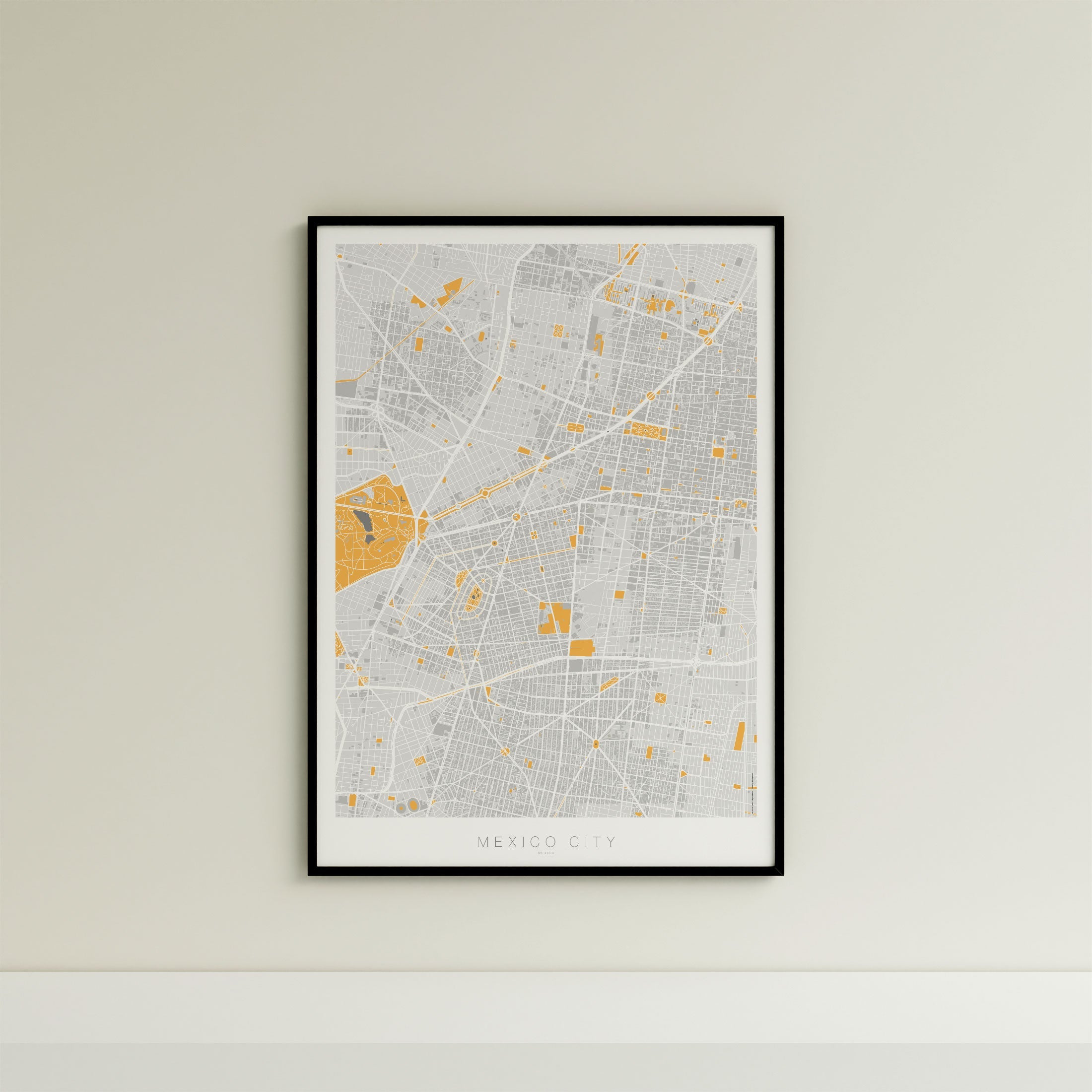 Mexico City Map Print – Dune Edition – Portrait