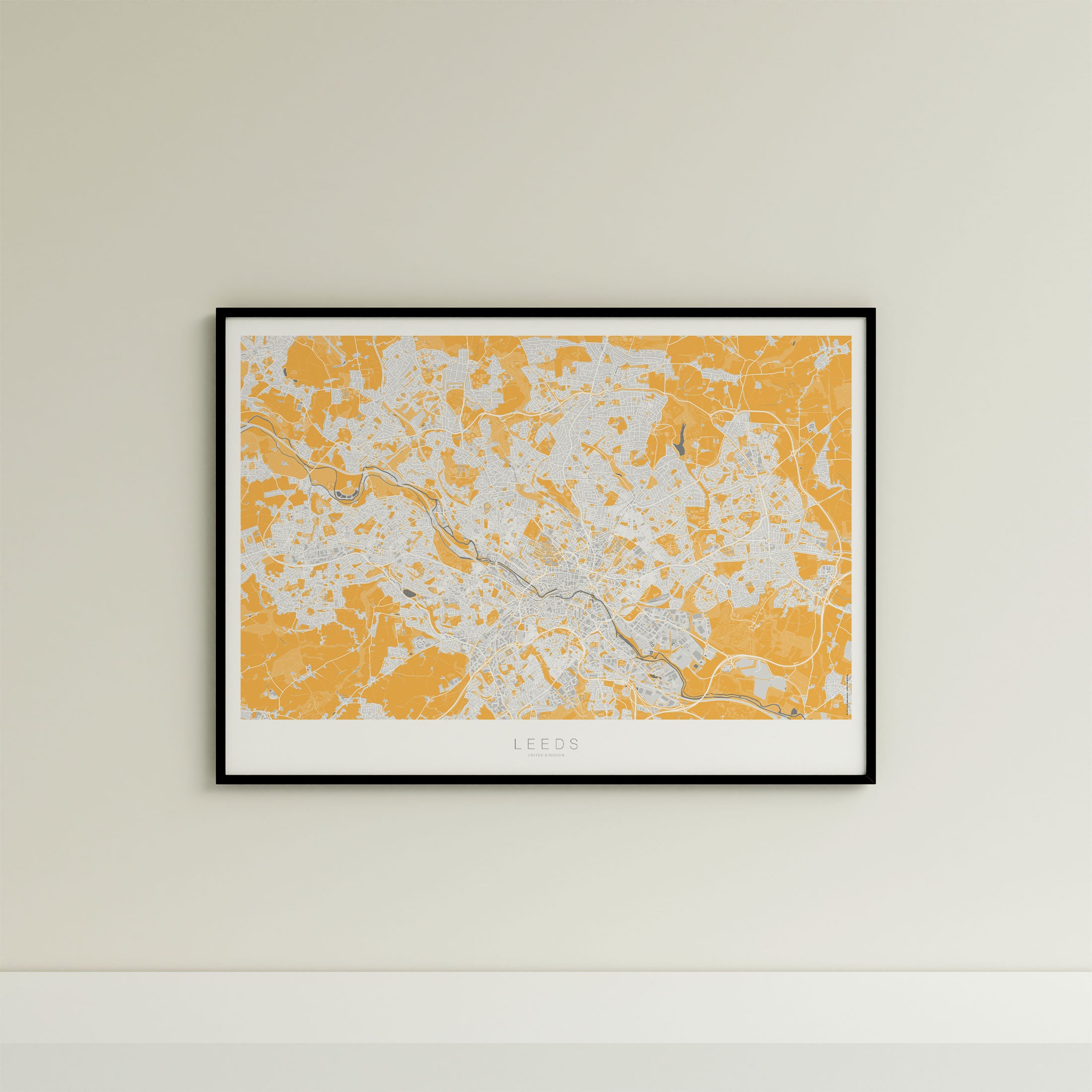 Leeds Map Print – Dune Edition – Landscape