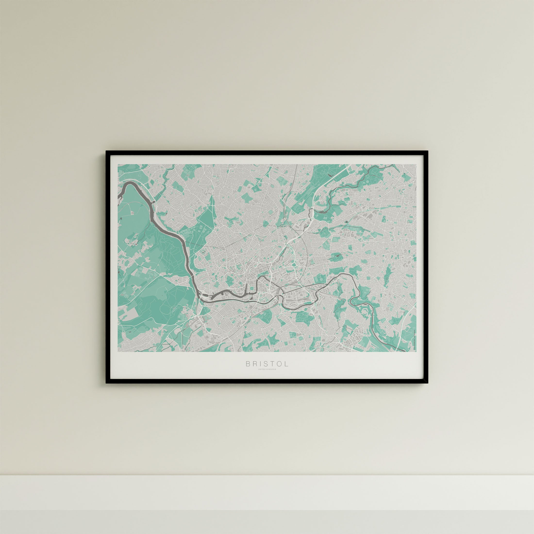 Bristol Map Print – Forest Edition – Landscape