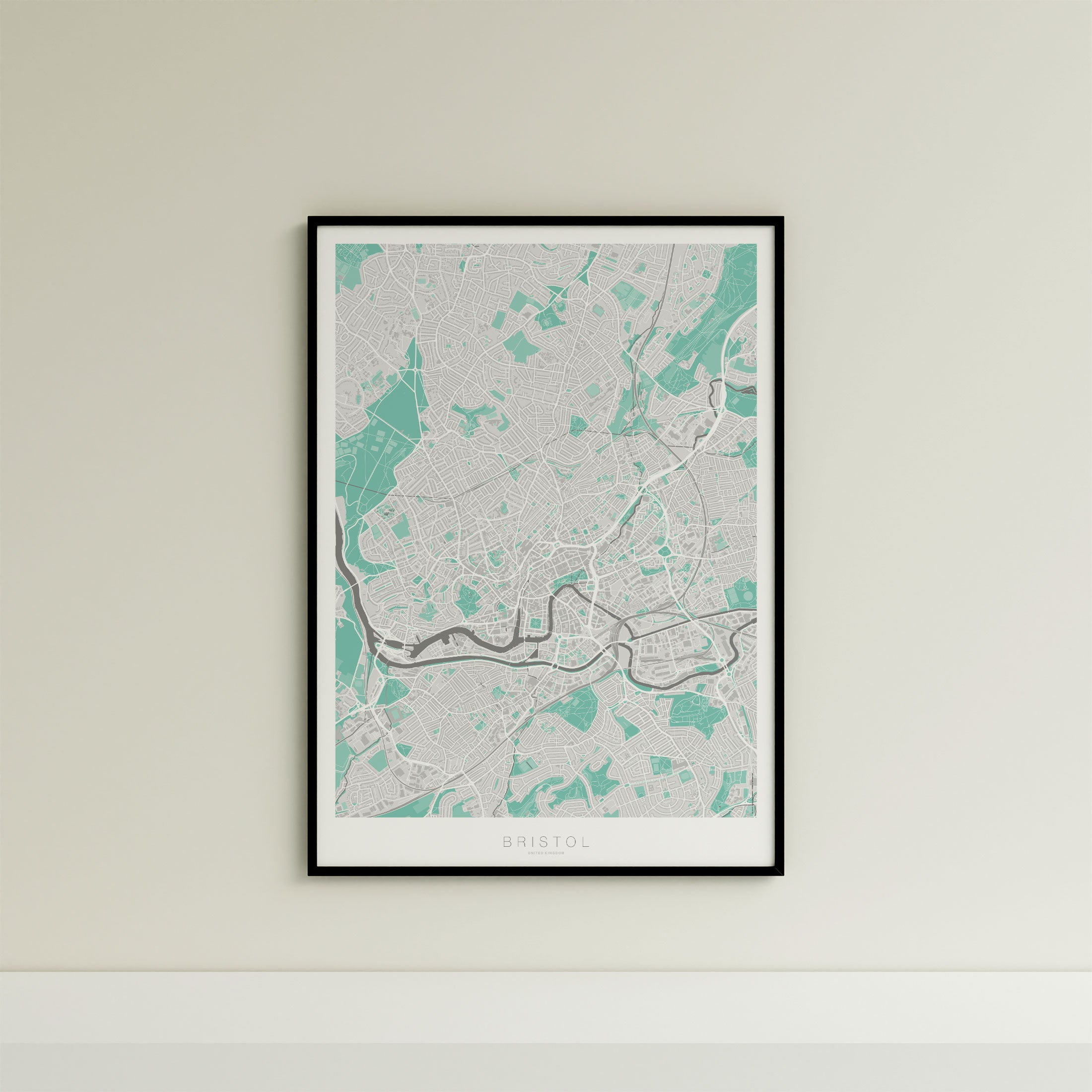 Bristol Map Print – Forest Edition – Portrait