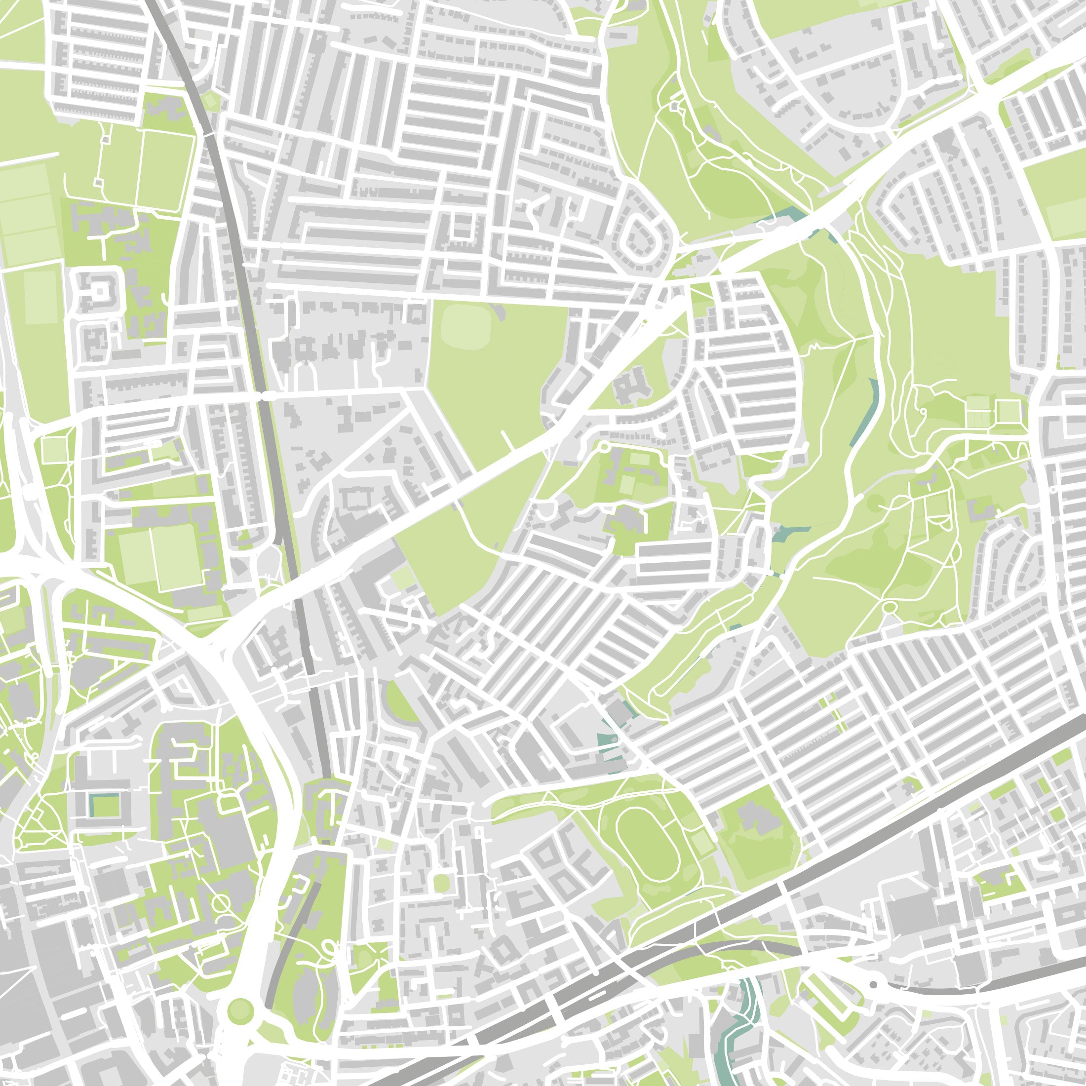 Newcastle Upon Tyne Map Print – Atlas Modern Edition – Portrait