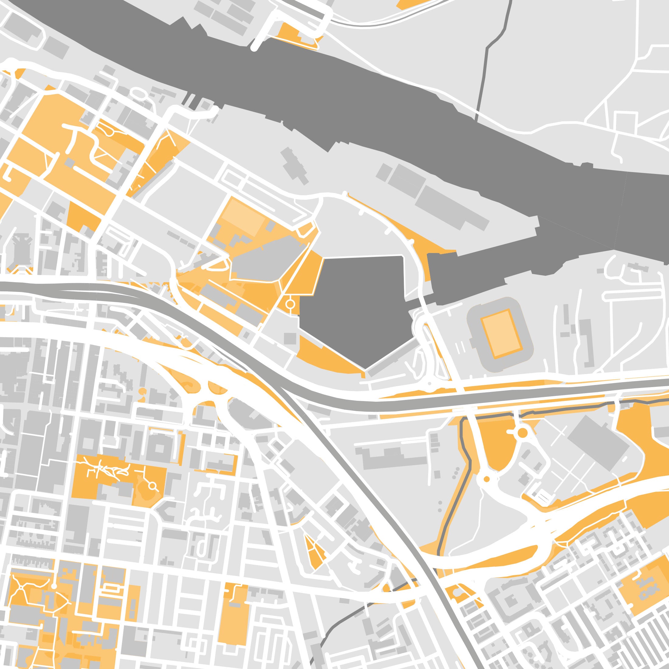 Middlesbrough Map Print – Dune Edition – Landscape