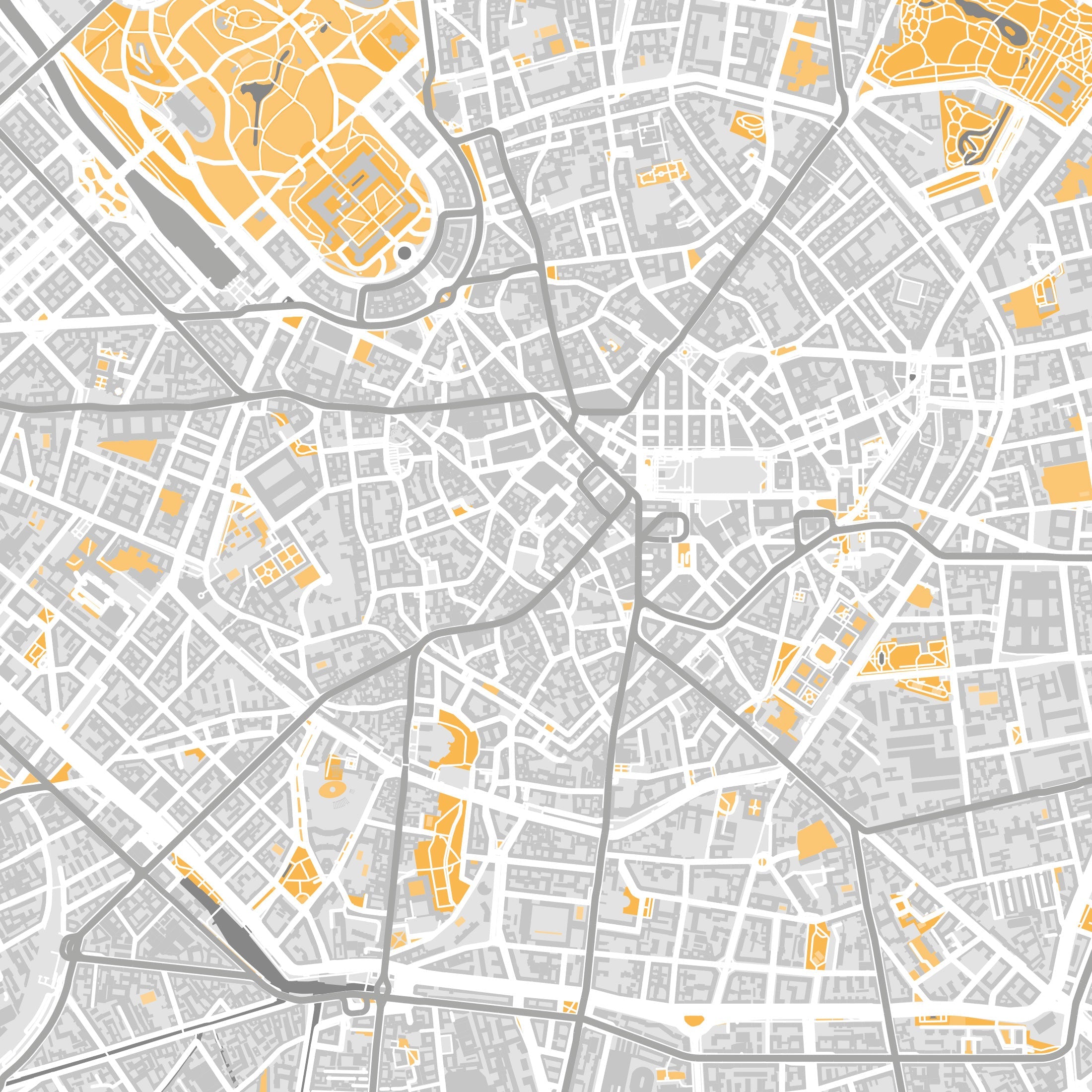 Milan Map Print – Dune Edition – Landscape