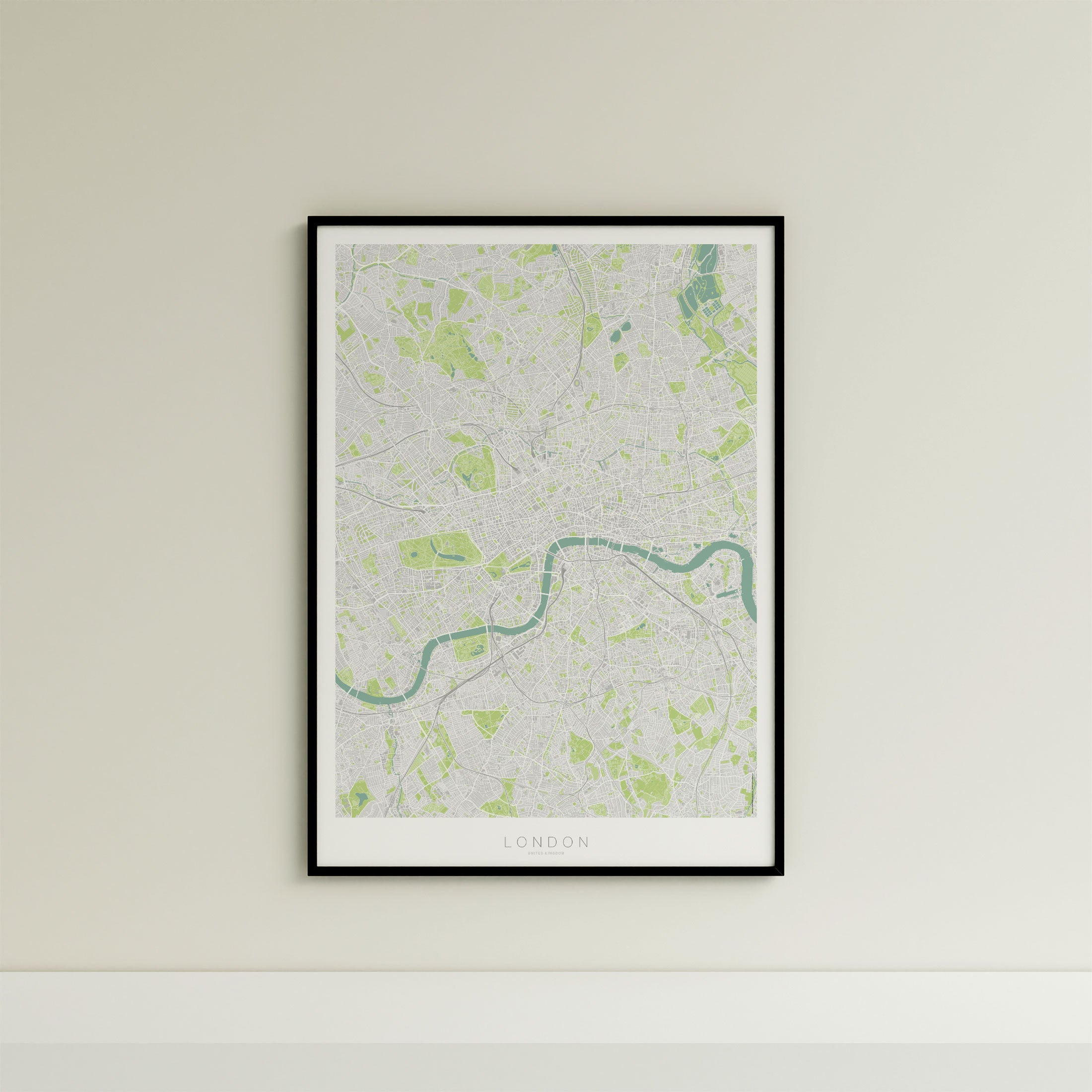 London Map Print – Atlas Modern Edition – Portrait