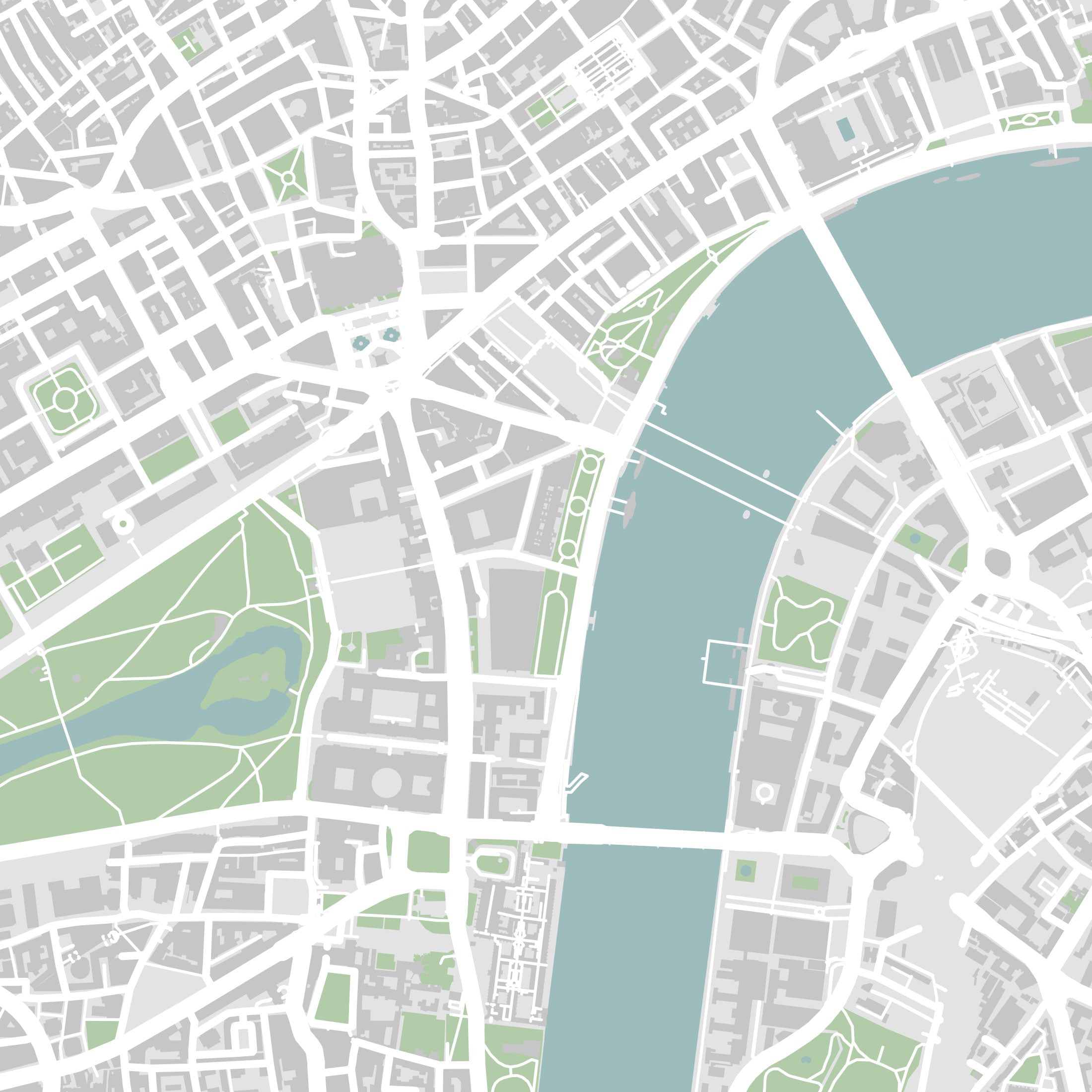 London Map Print – Atlas Traditional Edition – Portrait