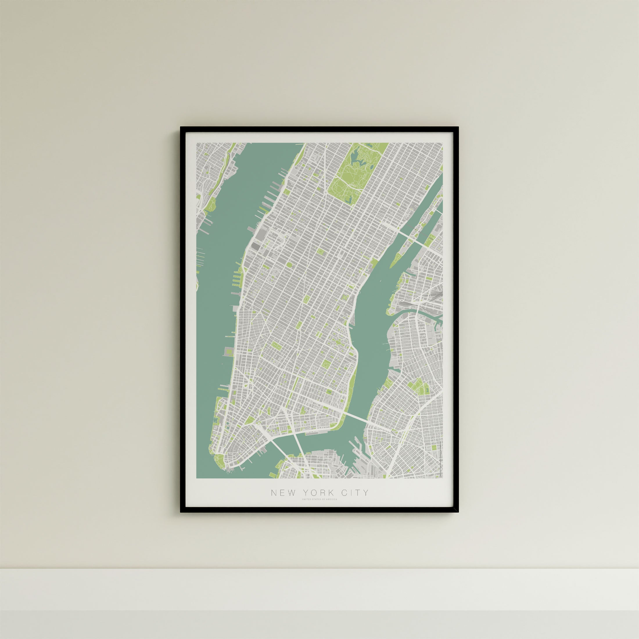 New York City Map Print – Atlas Modern Edition – Portrait
