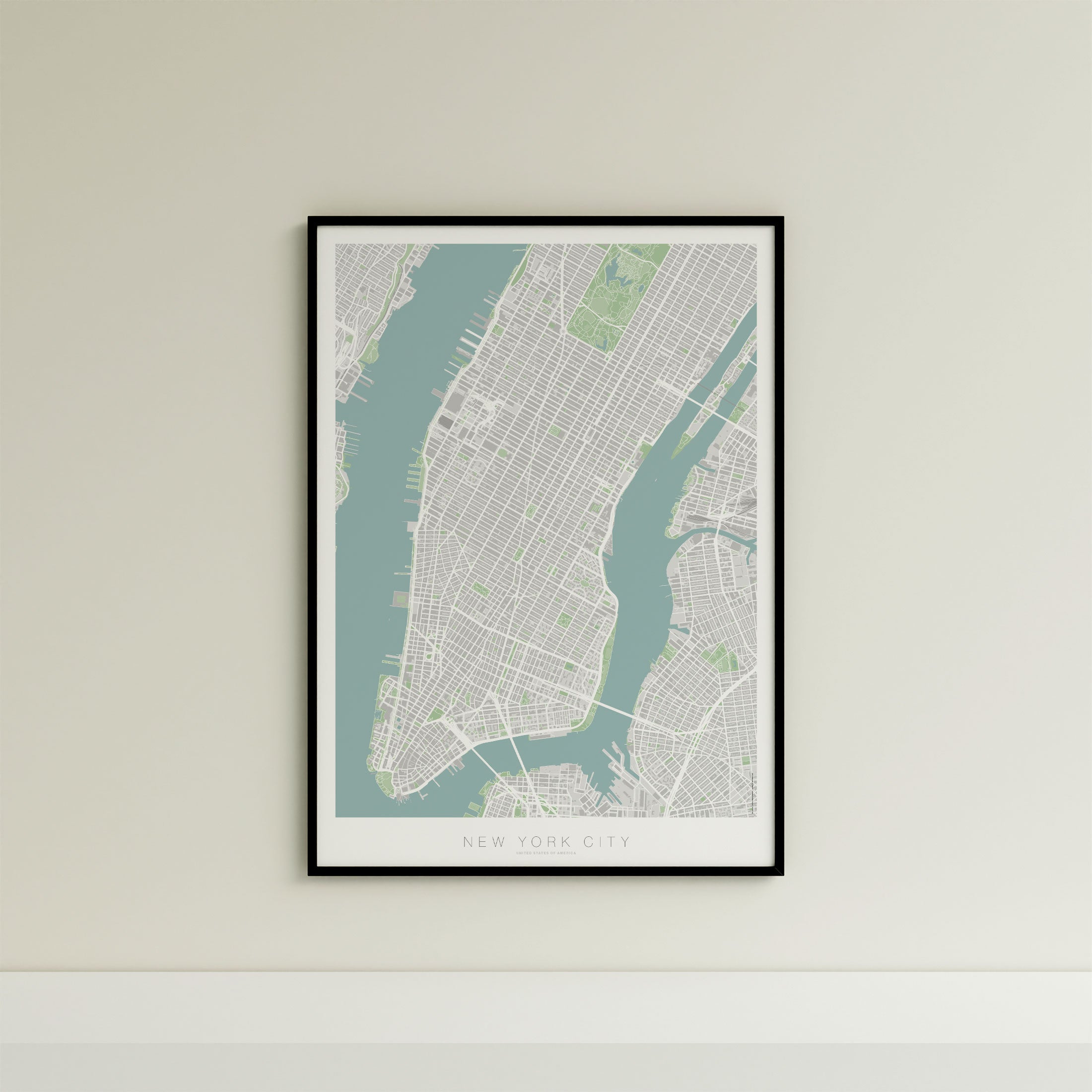 New York City Map Print – Atlas Traditional Edition – Portrait