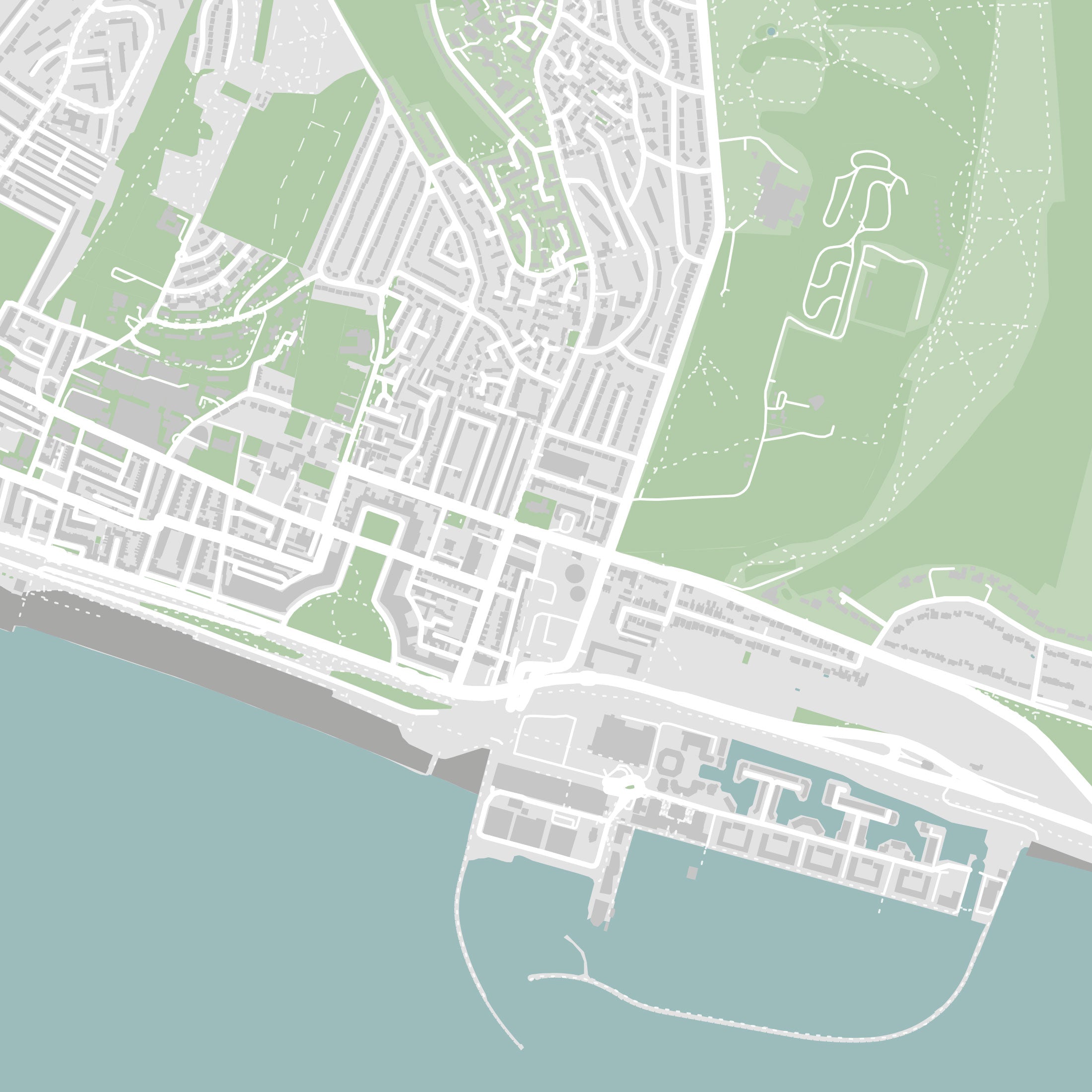 Brighton & Hove Map Print – Atlas Traditional Edition – Landscape