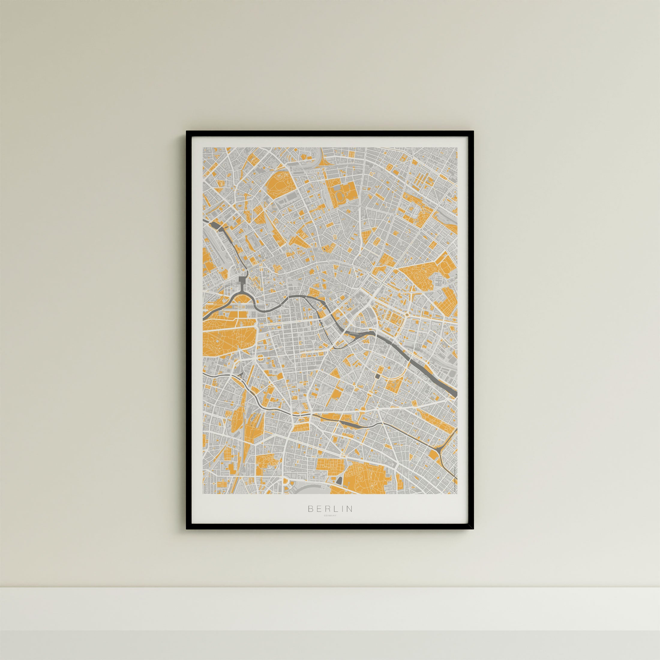 Berlin Map Print – Dune Edition – Portrait
