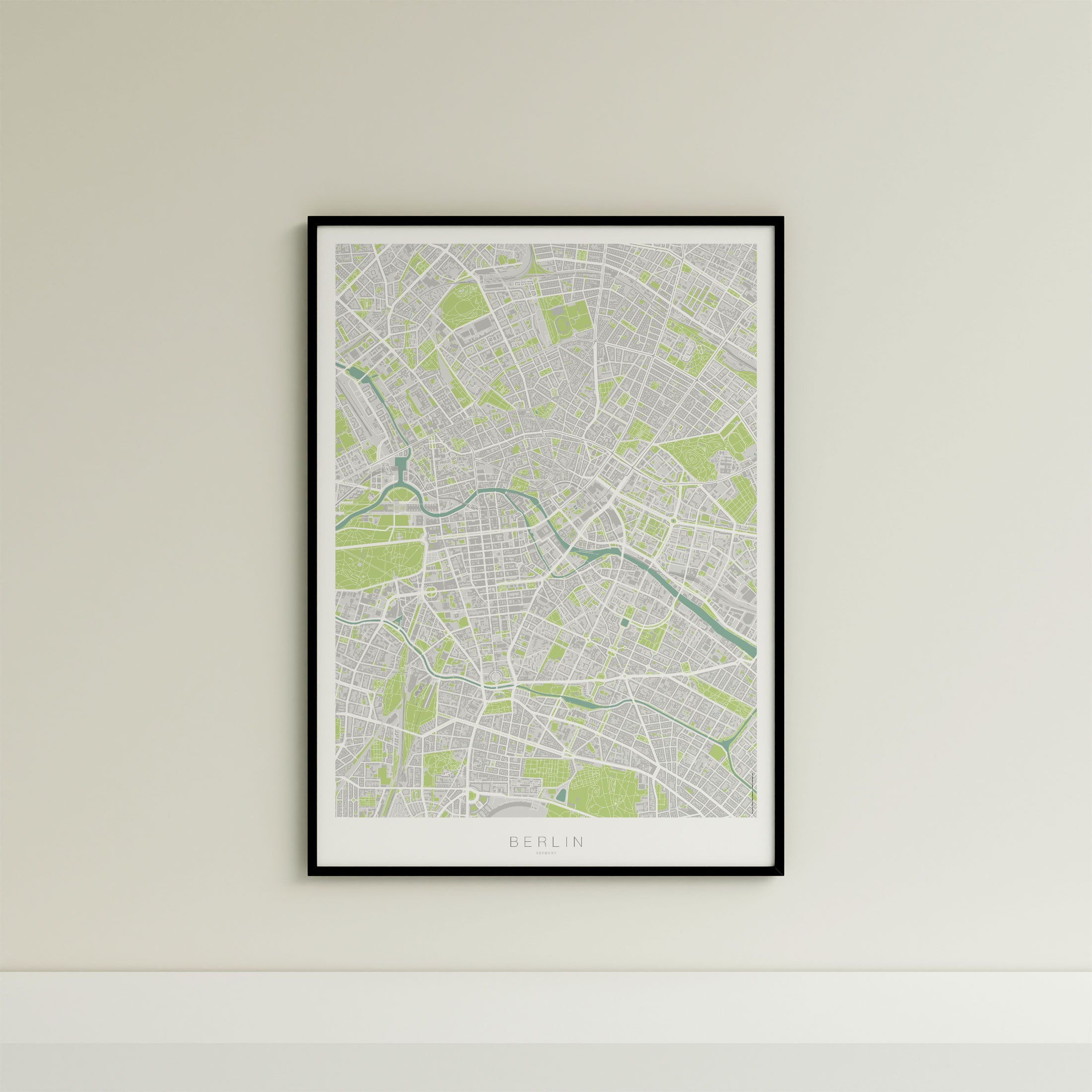 Berlin Map Print – Atlas Modern Edition – Portrait