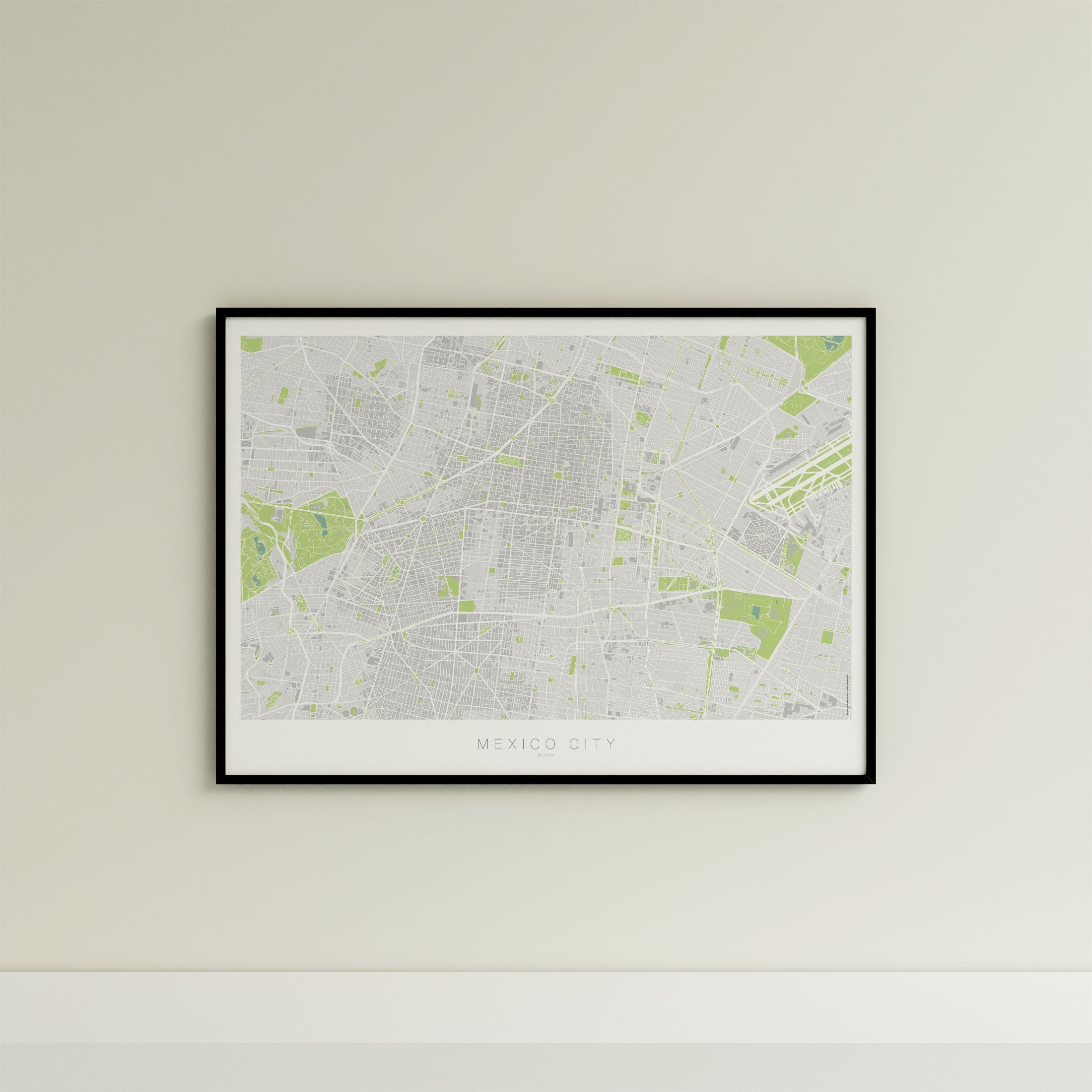Mexico City Map Print – Atlas Modern Edition – Landscape
