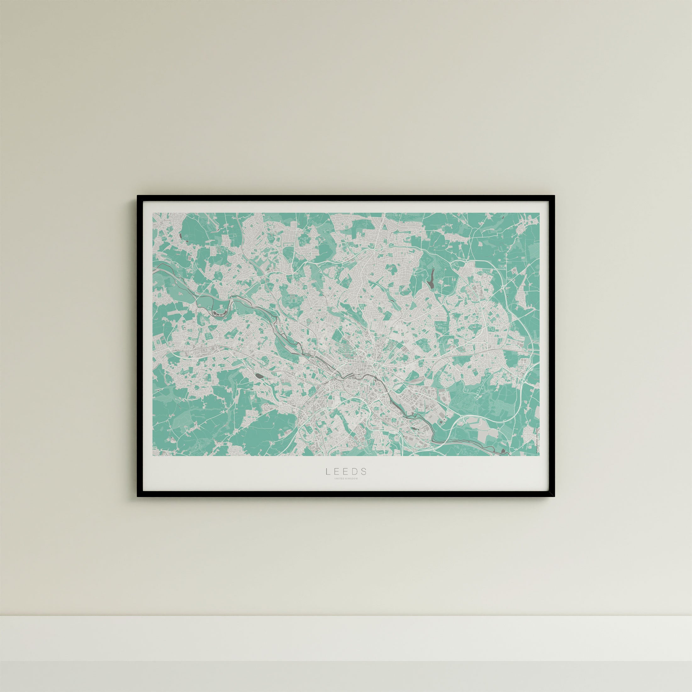 Leeds Map Print – Forest Edition – Landscape
