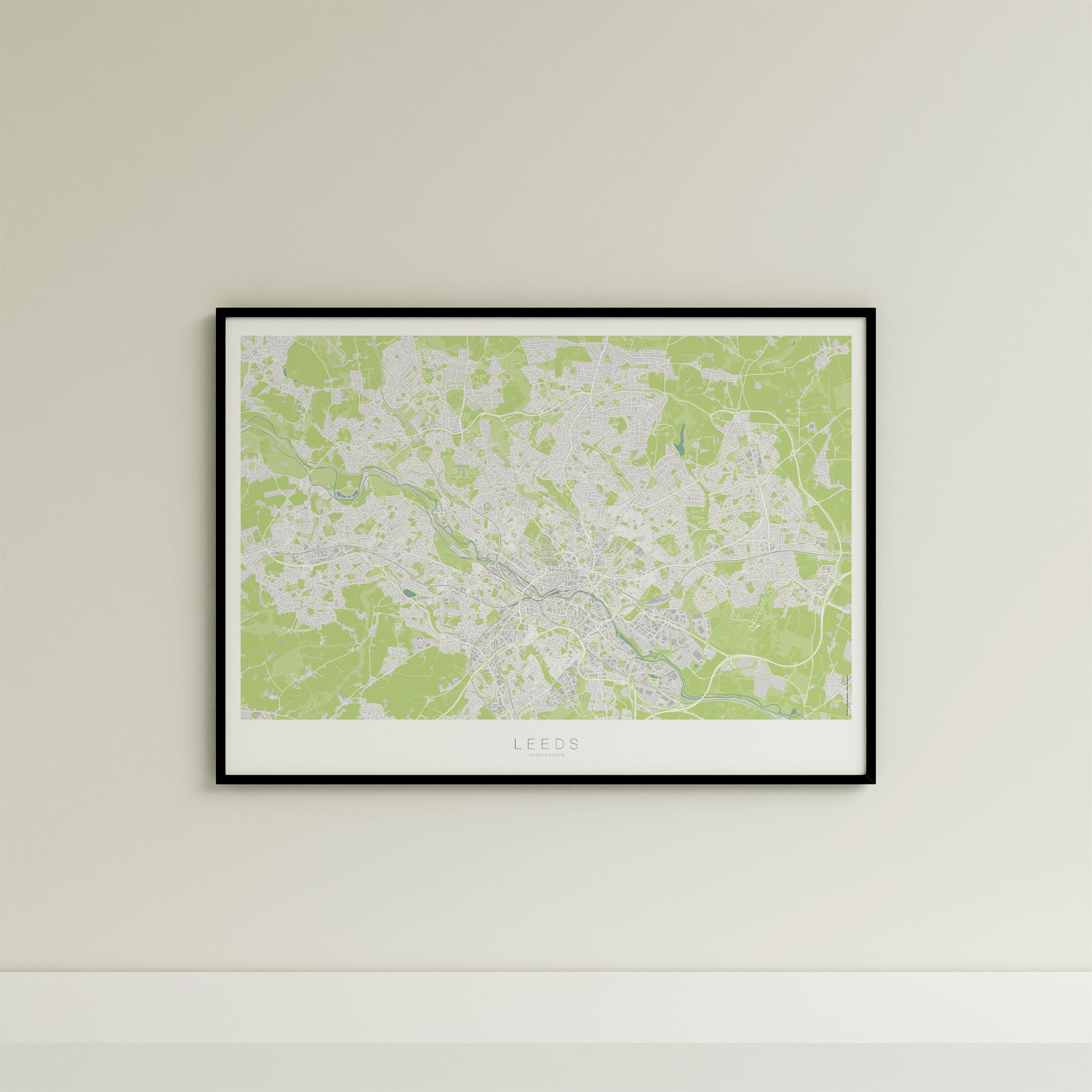 Leeds Map Print – Atlas Modern Edition – Landscape