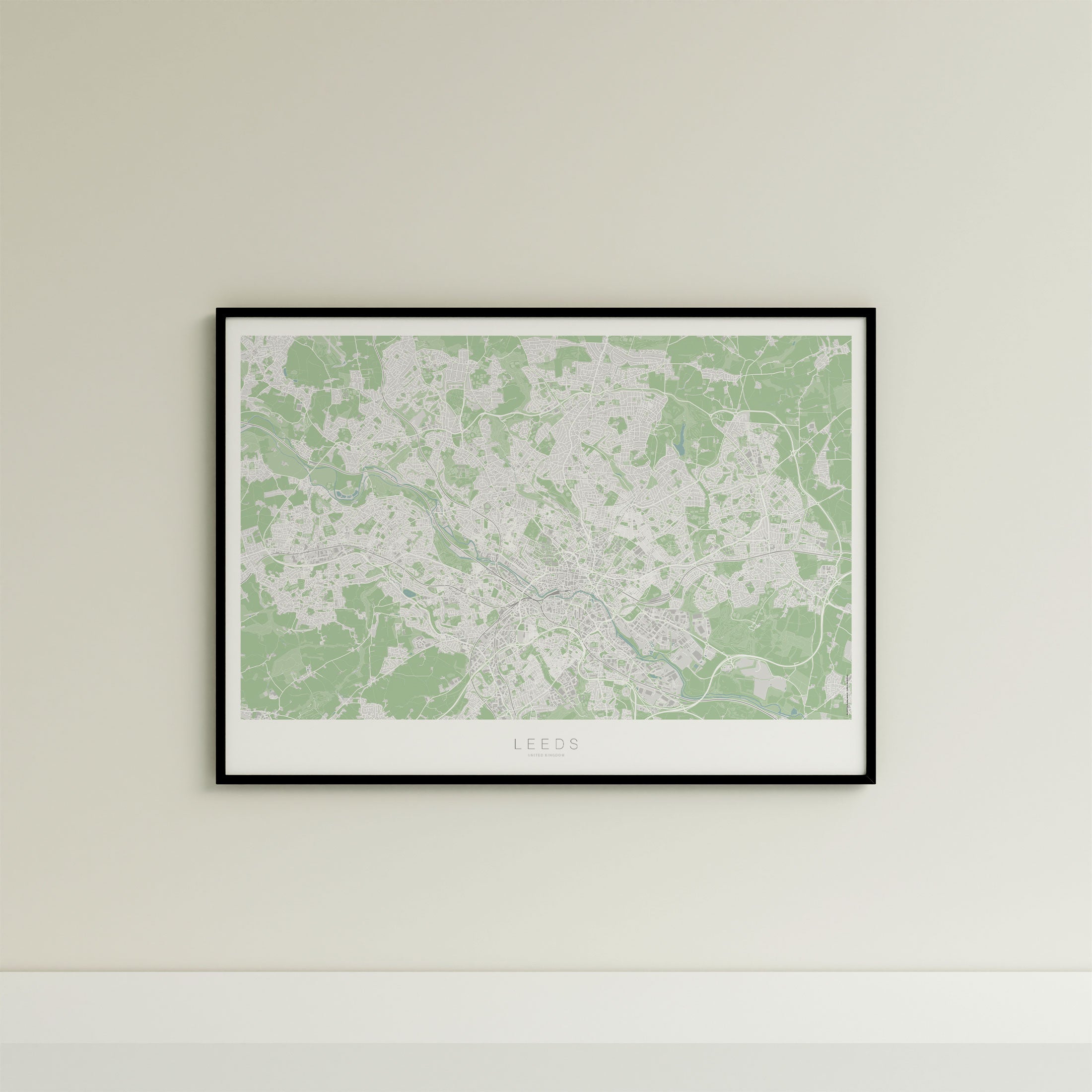 Leeds Map Print – Atlas Traditional Edition – Landscape