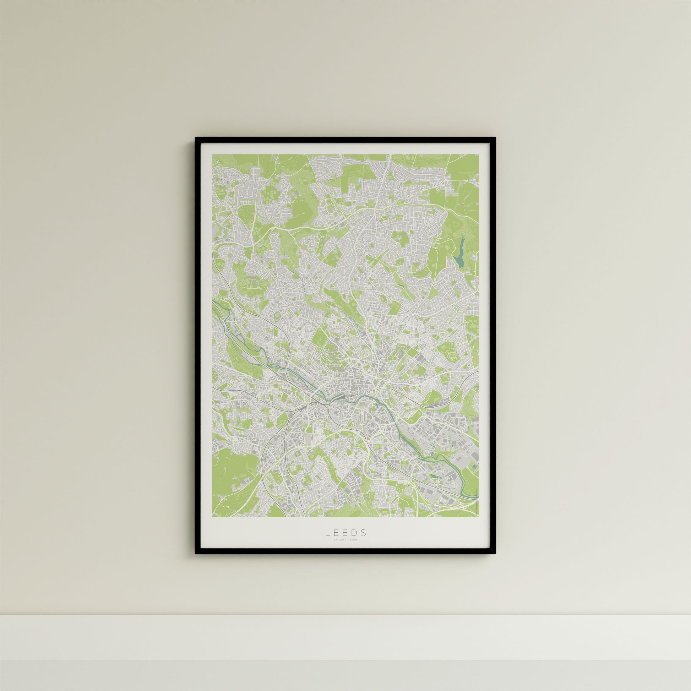 Leeds Map Print – Atlas Modern Edition – Portrait