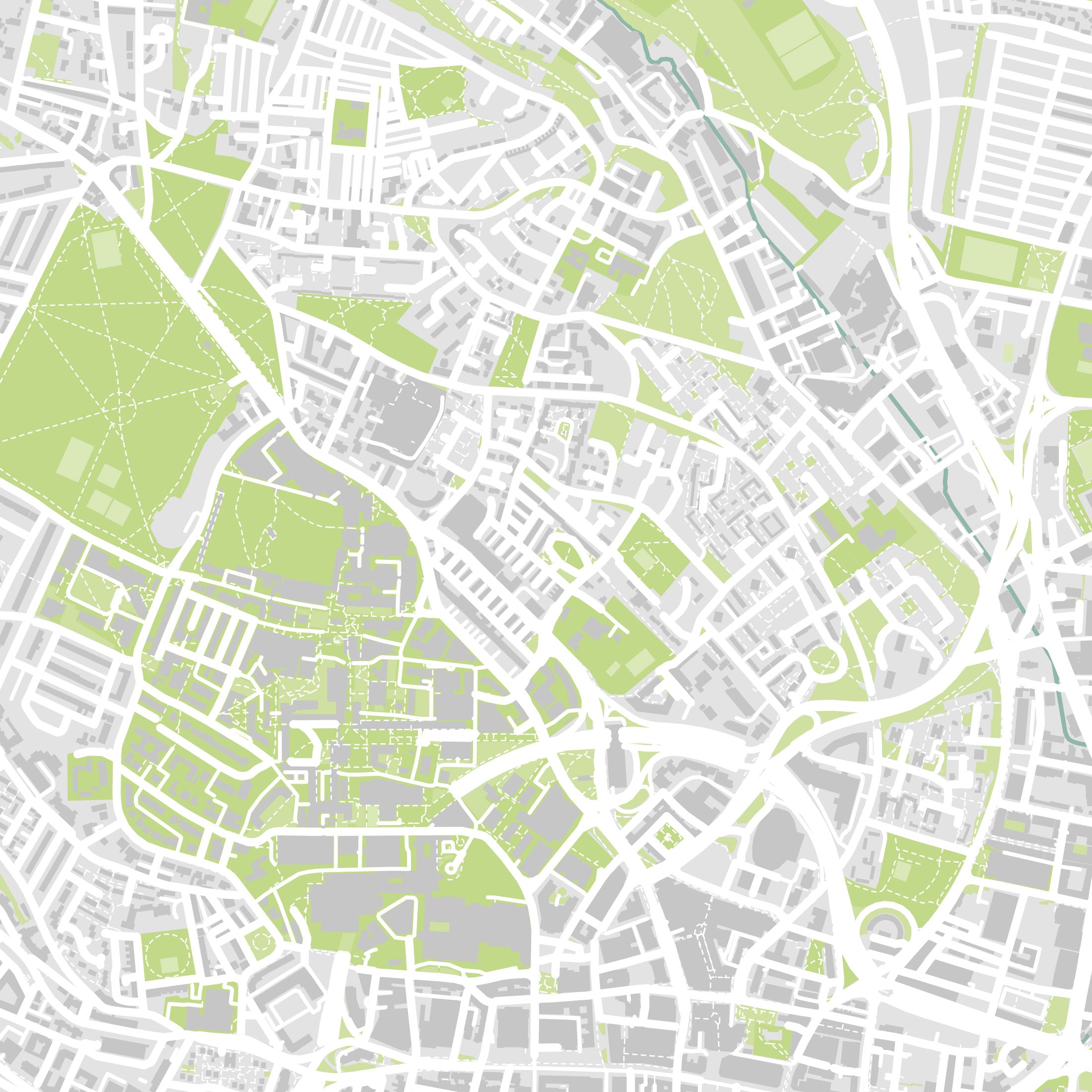 Leeds Map Print – Atlas Modern Edition – Landscape