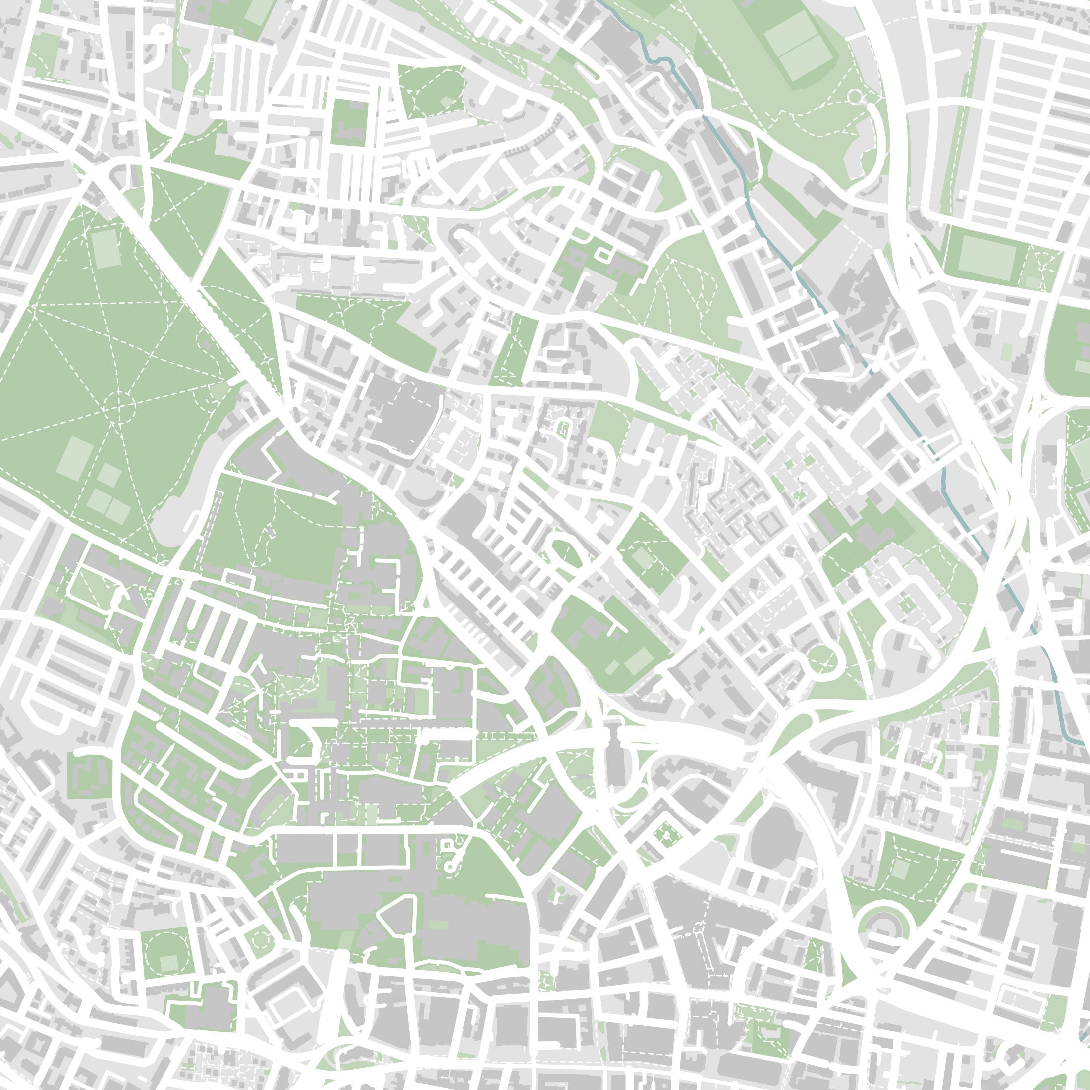Leeds Map Print – Atlas Traditional Edition – Landscape