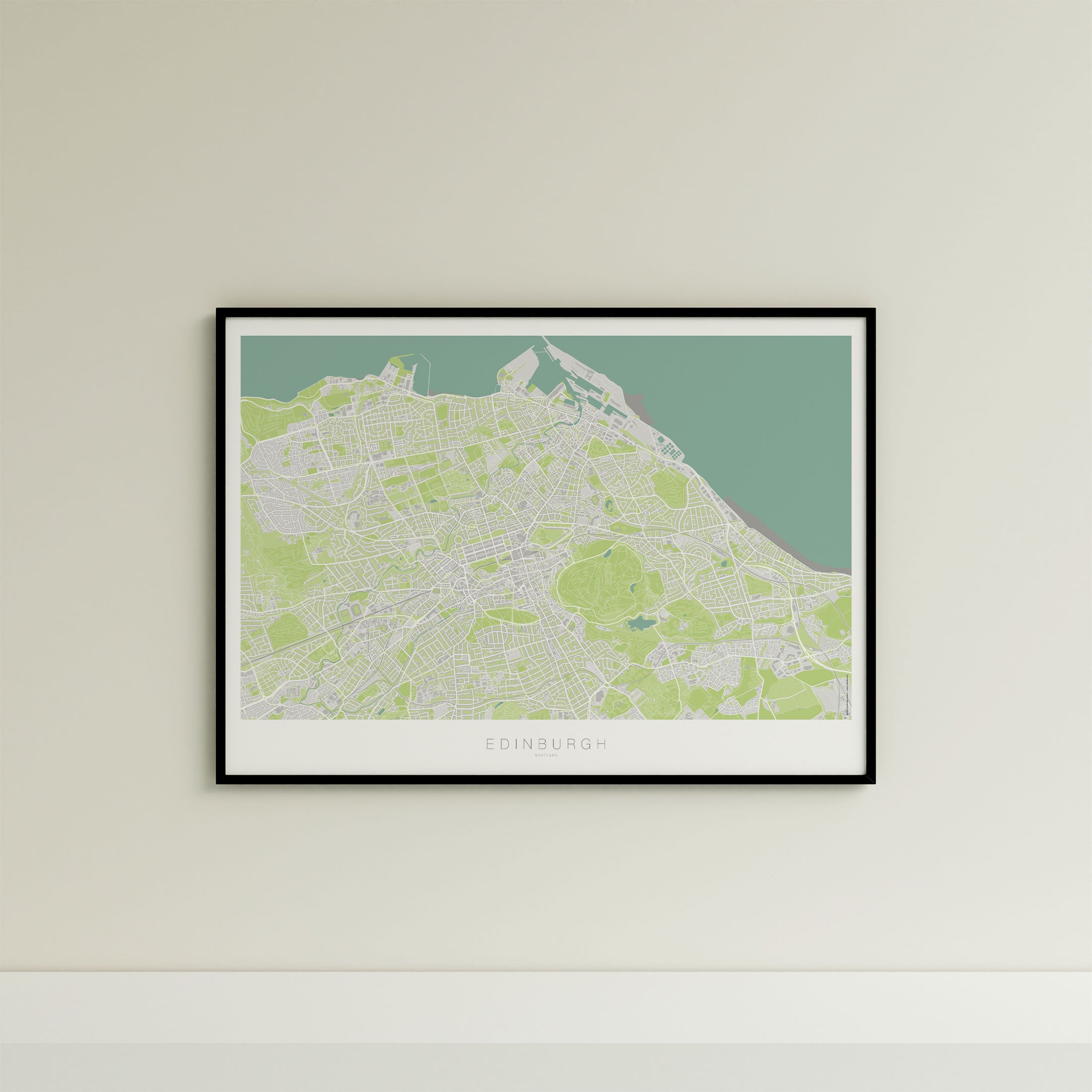 Edinburgh Map Print – Atlas Modern Edition – Landscape
