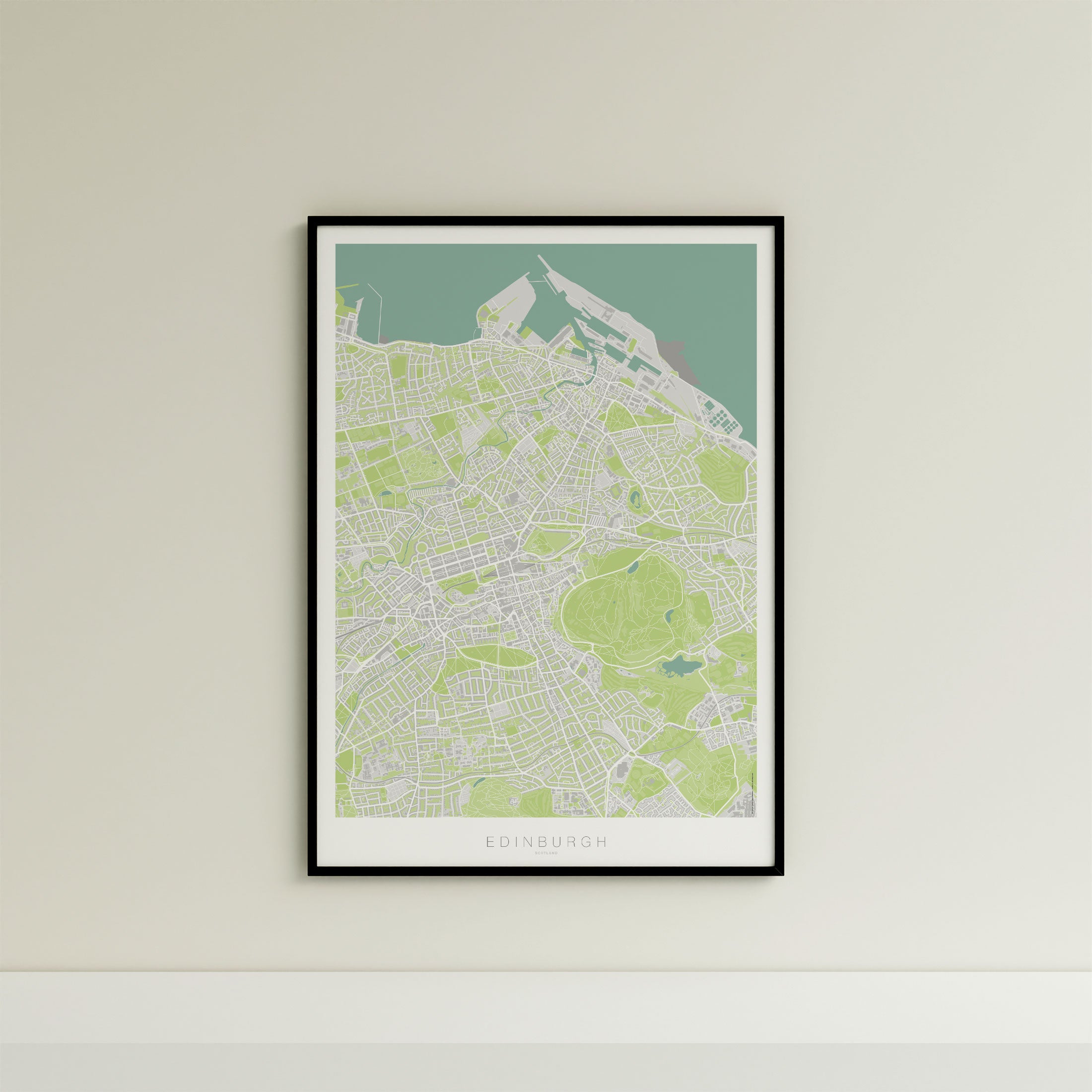 Edinburgh Map Print – Atlas Modern Edition – Portrait