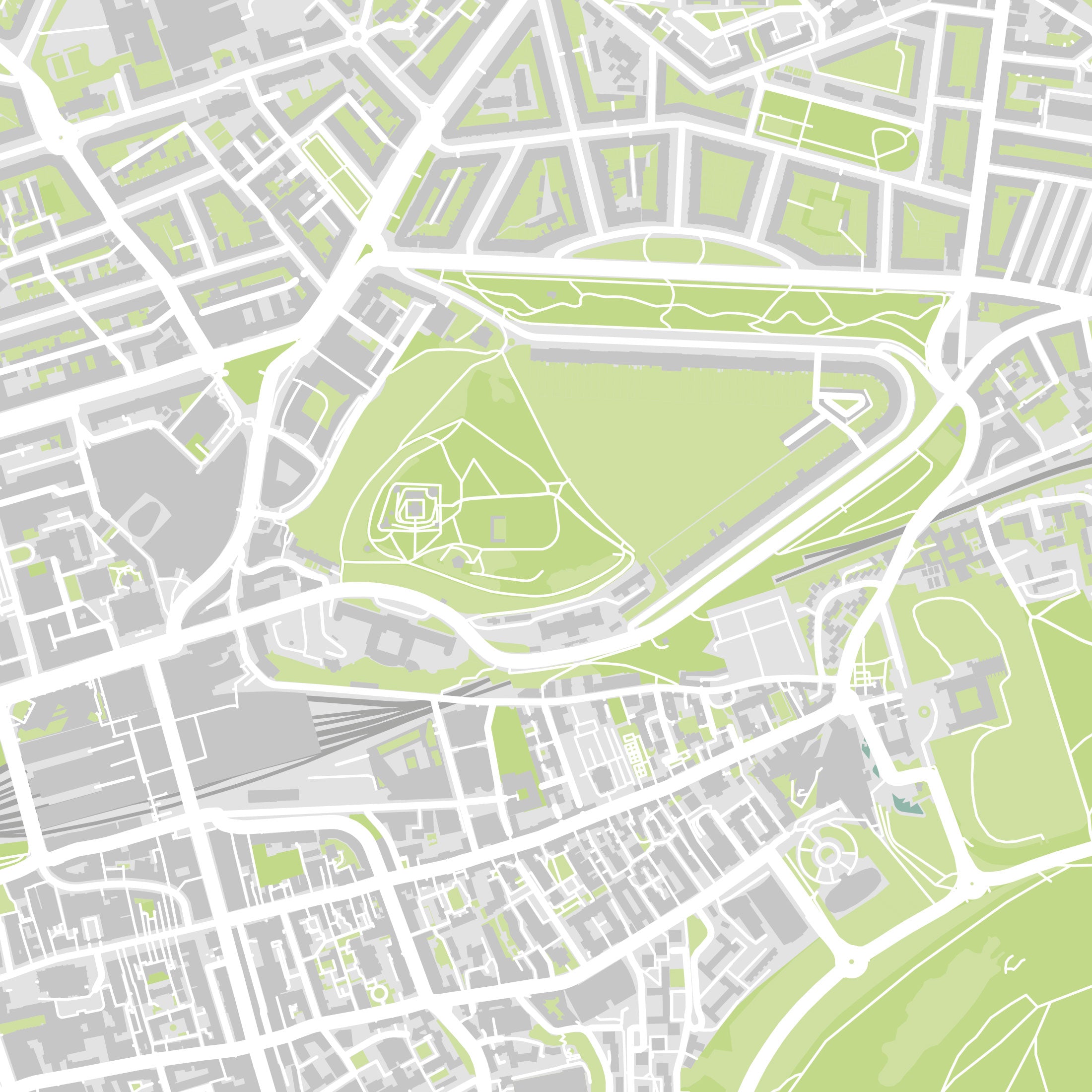 Edinburgh Map Print – Atlas Modern Edition – Landscape