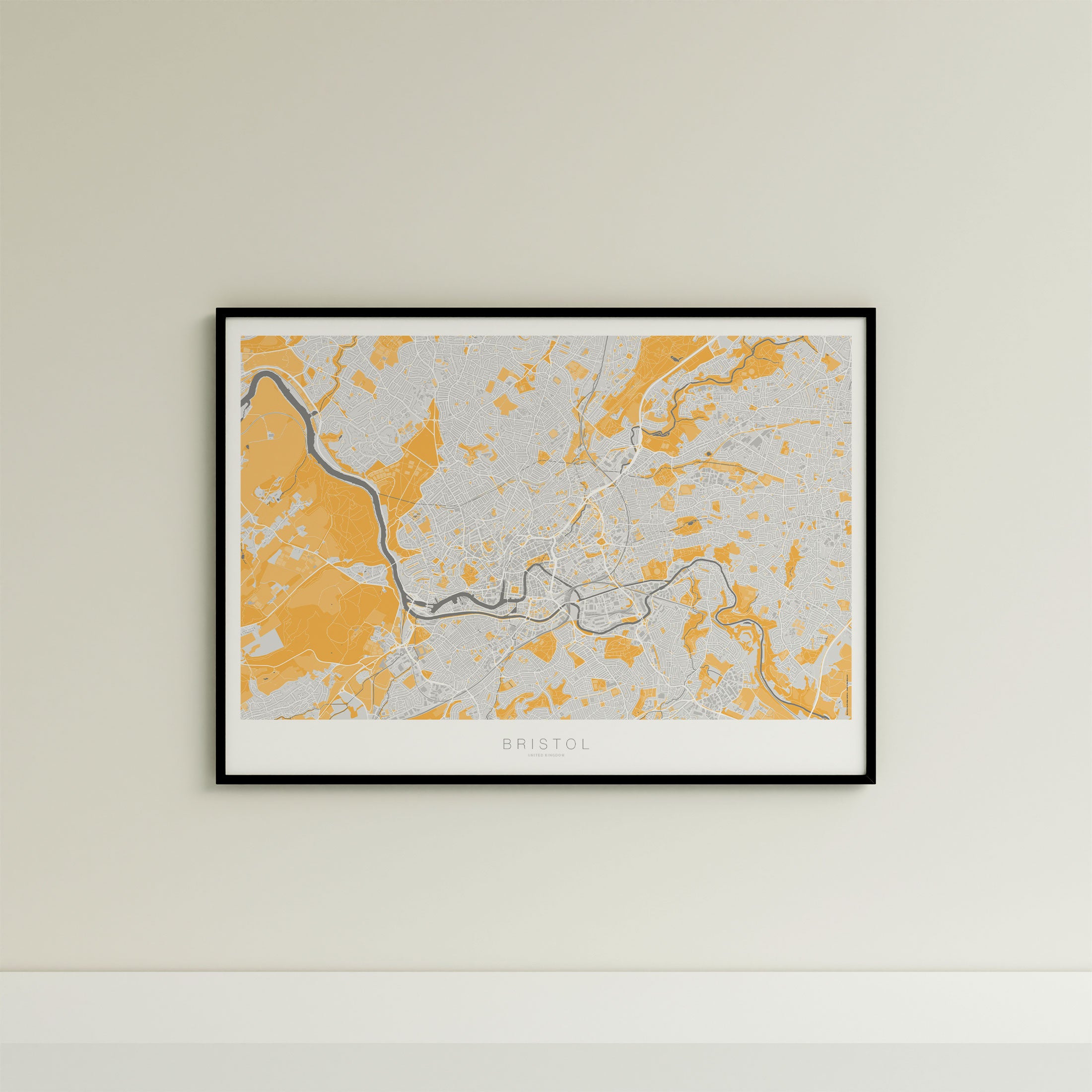 Bristol Map Print – Dune Edition – Landscape