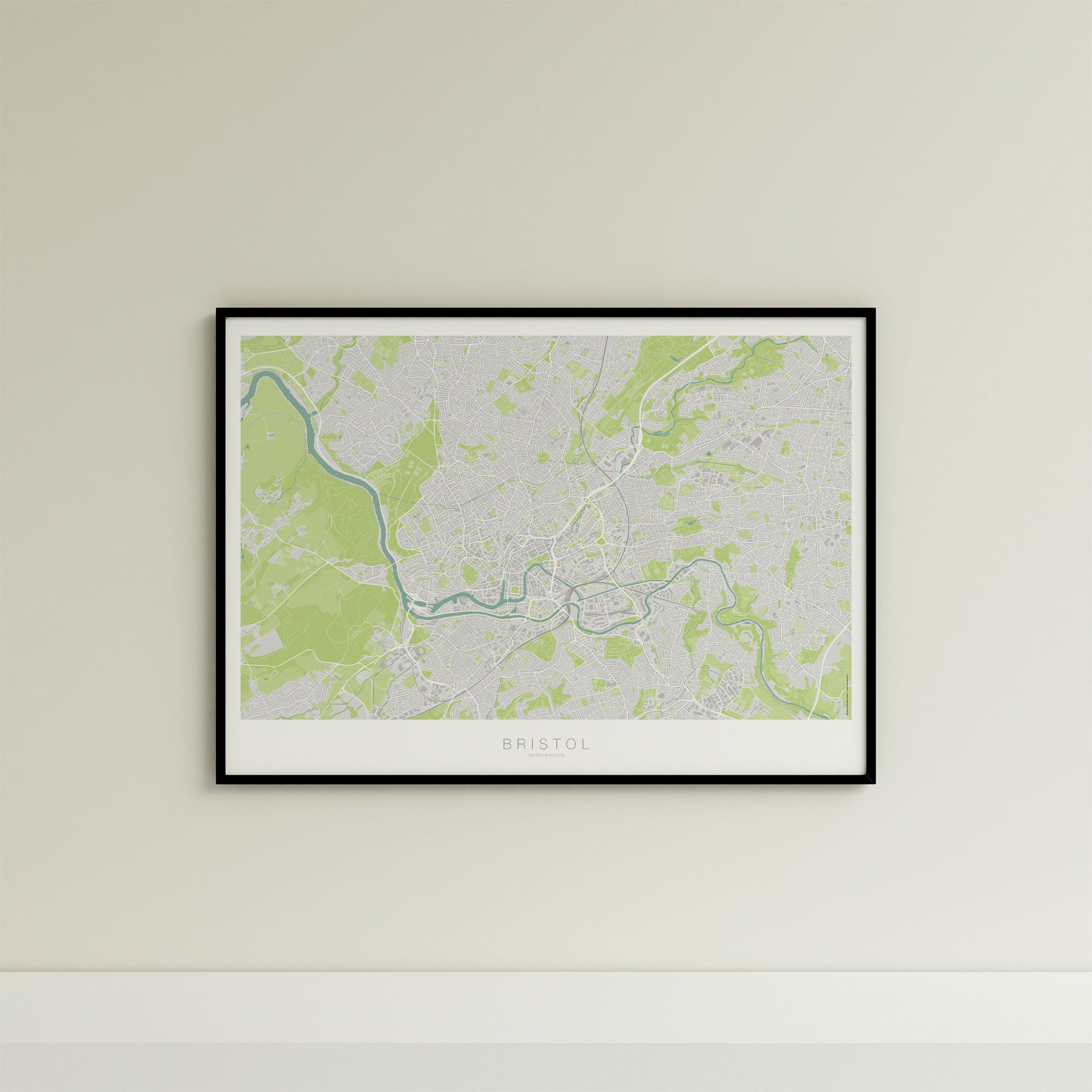 Bristol Map Print – Atlas Modern Edition – Landscape