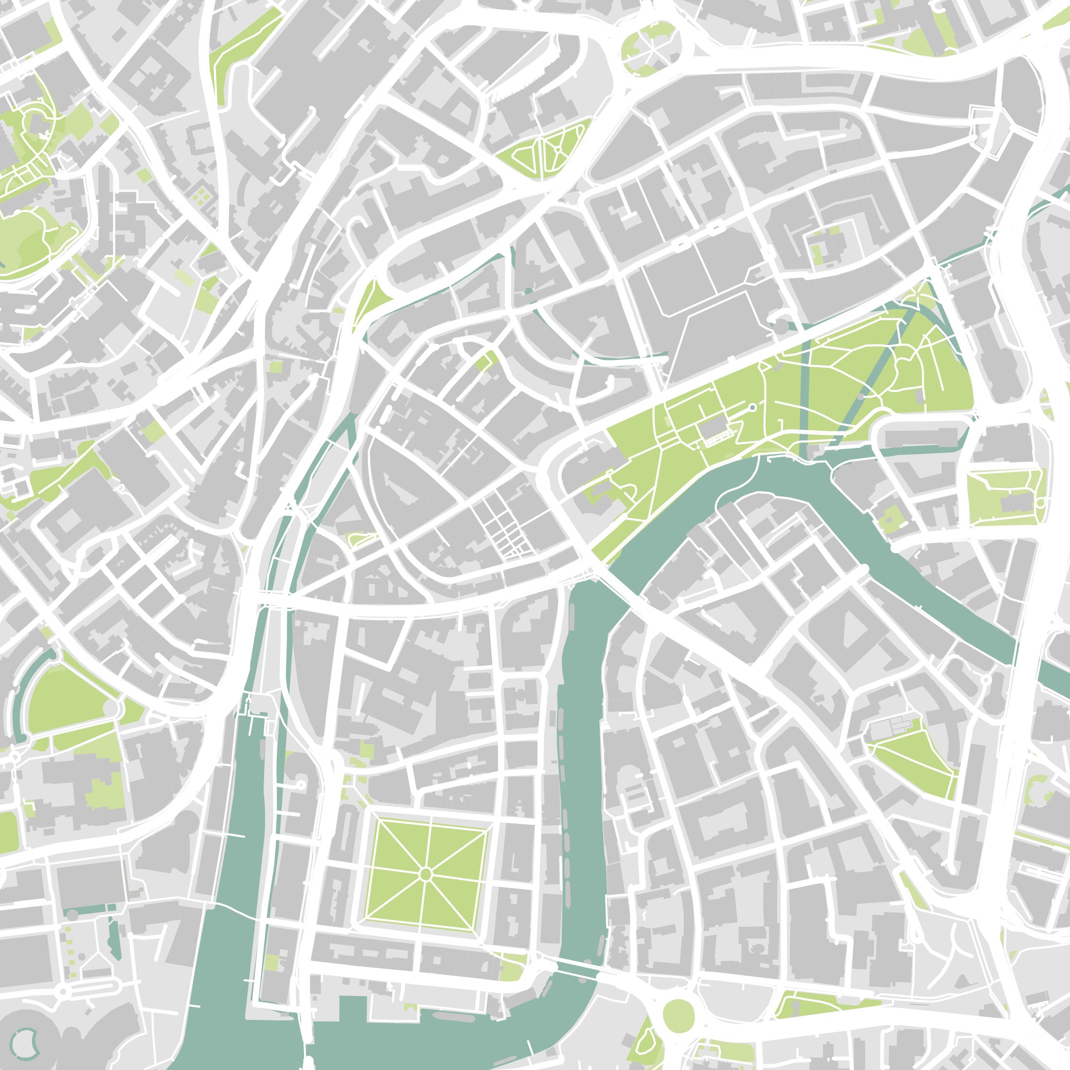 Bristol Map Print – Atlas Modern Edition – Landscape