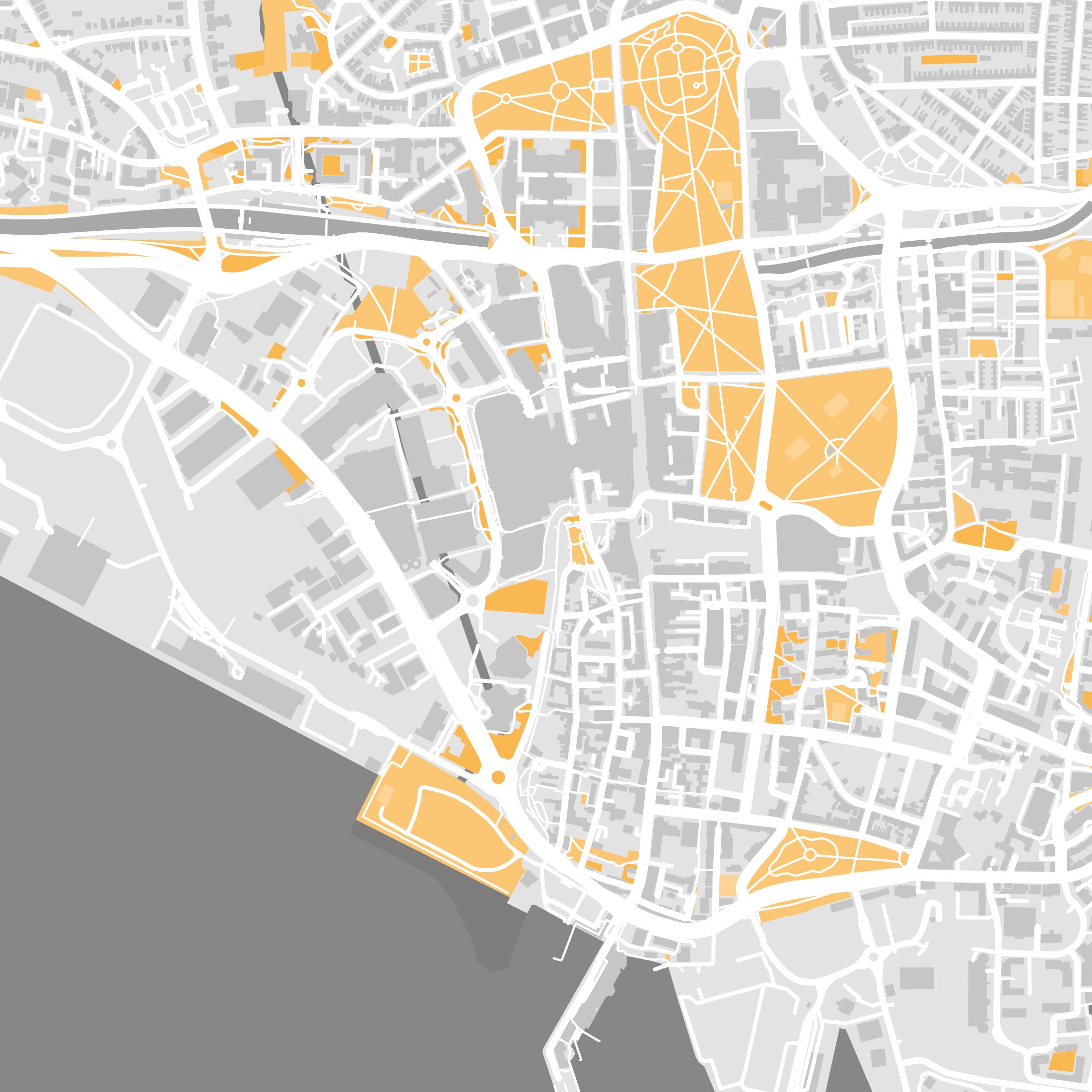 Southampton Map Print – Dune Edition – Landscape