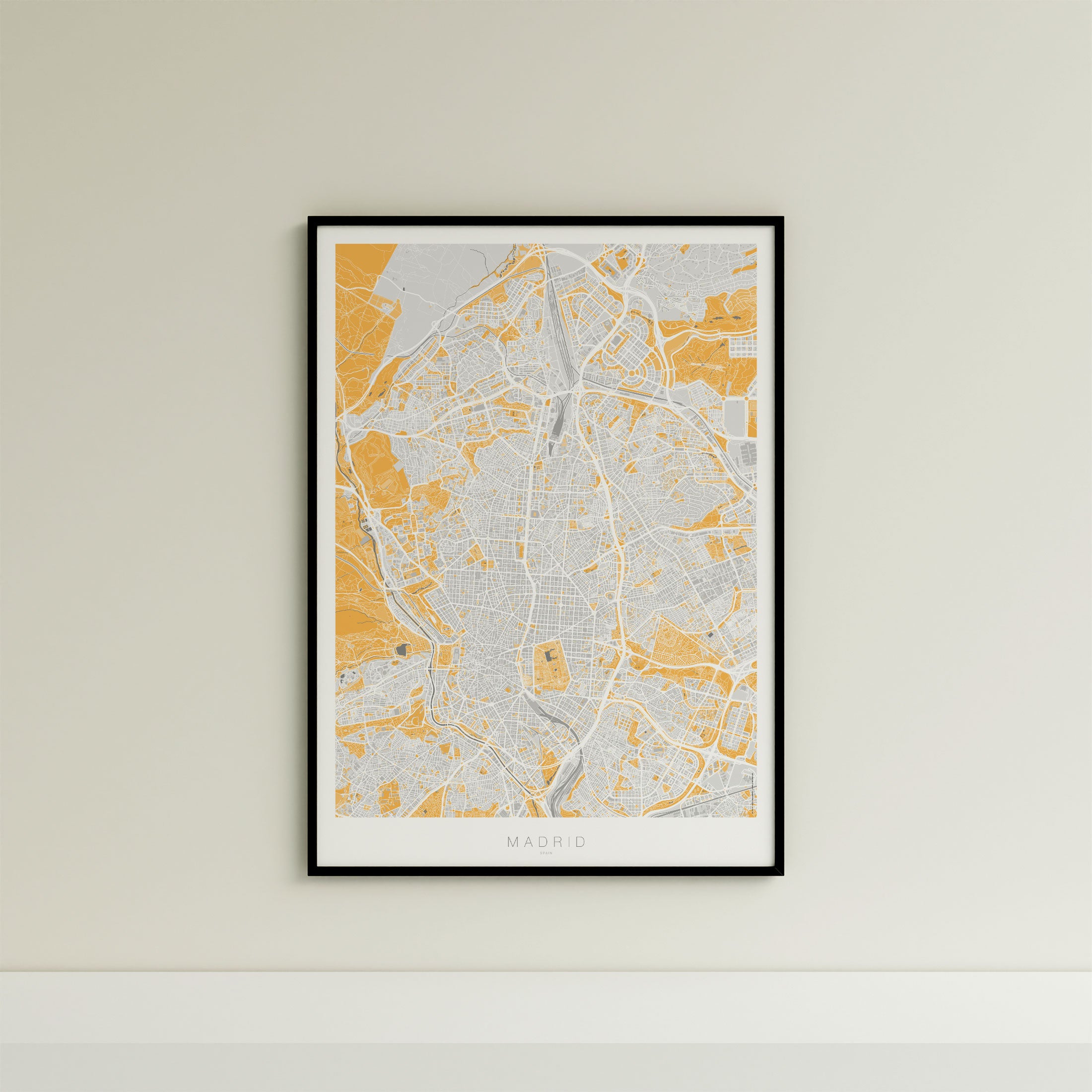 Madrid Map Print – Dune Edition – Portrait
