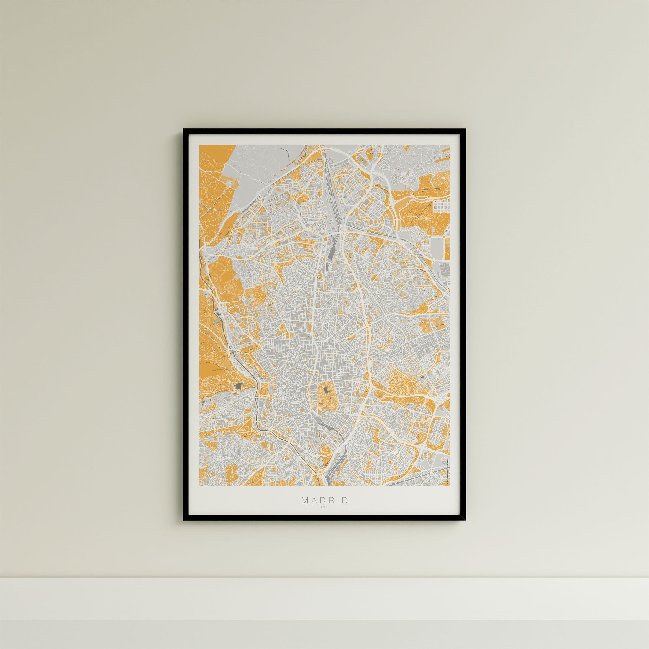 Madrid Map Print – Dune Edition – Portrait