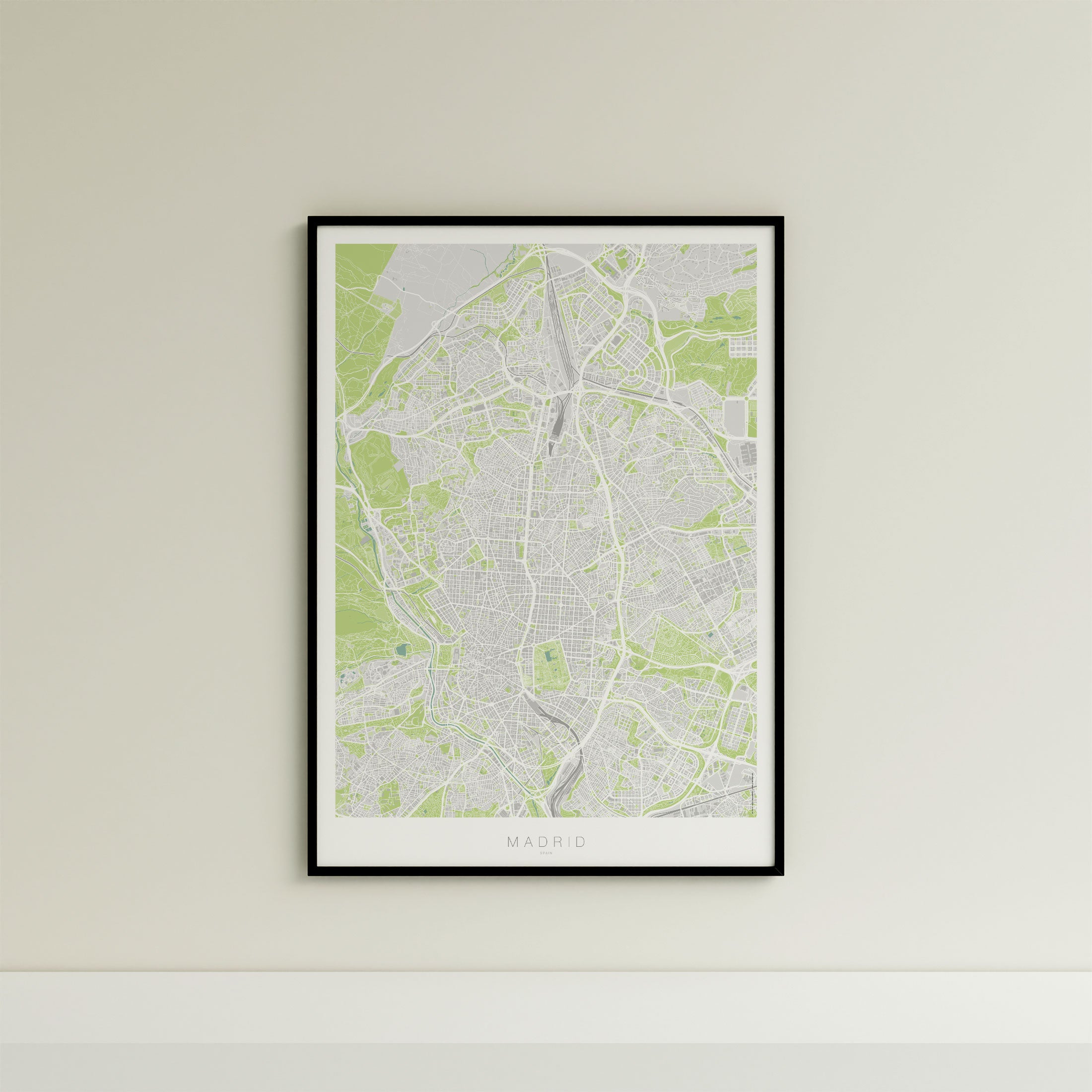 Madrid Map Print – Atlas Modern Edition – Portrait