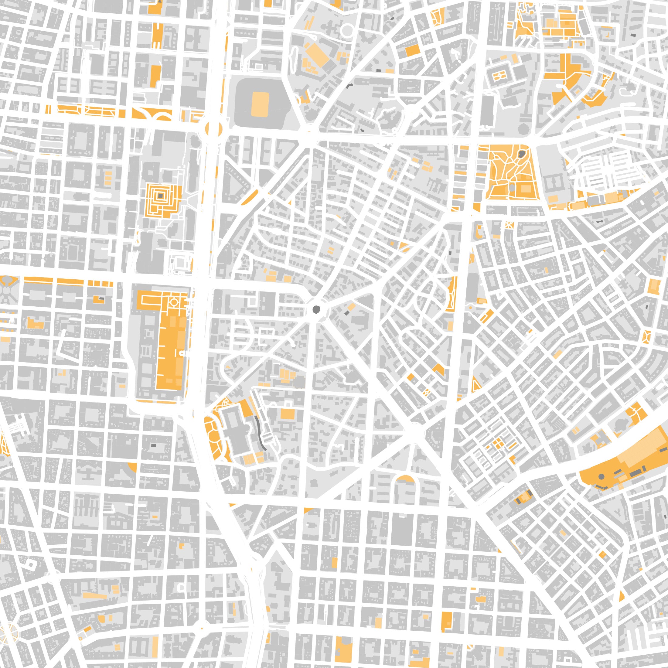 Madrid Map Print – Dune Edition – Landscape