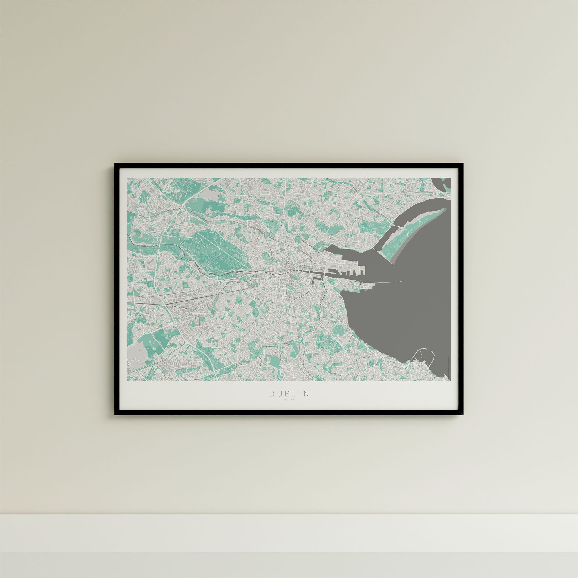 Dublin Map Print – Forest Edition – Landscape
