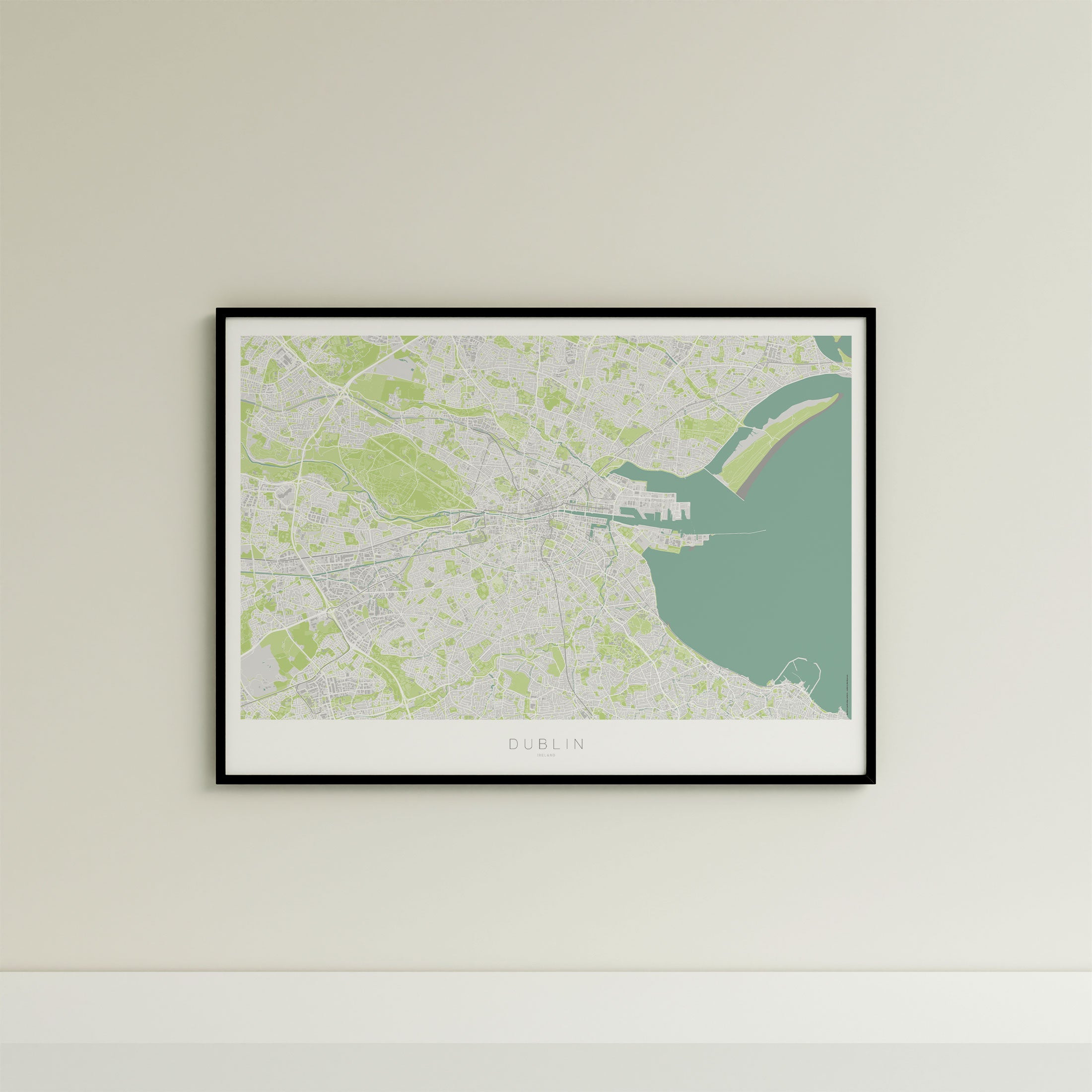 Dublin Map Print – Atlas Modern Edition – Landscape