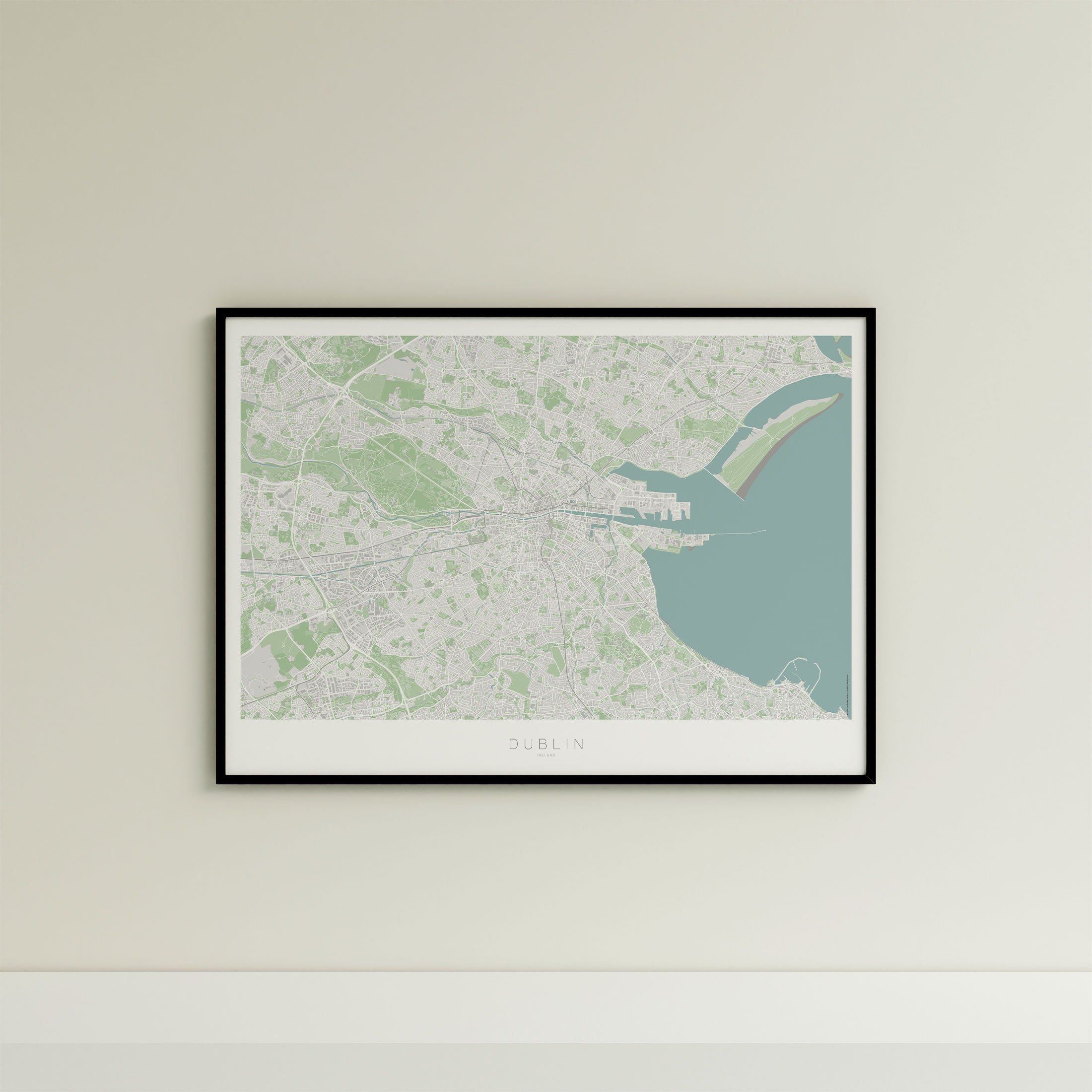 Dublin Map Print – Atlas Traditional Edition – Landscape