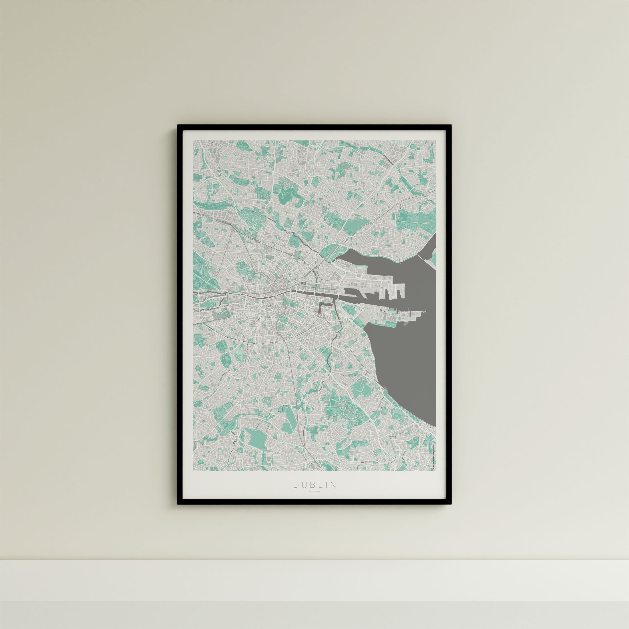 Dublin Map Print – Forest Edition – Portrait