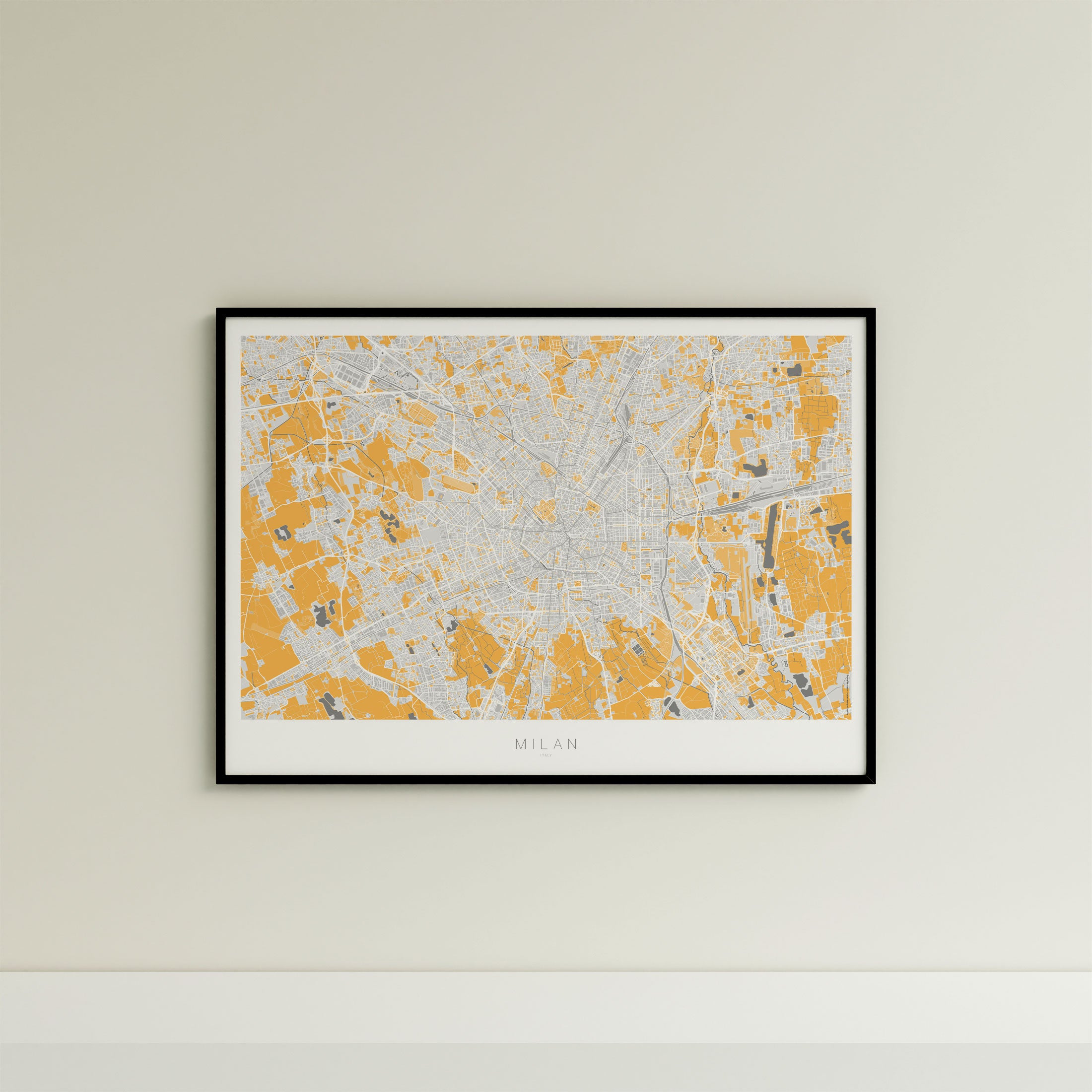 Milan Map Print – Dune Edition – Landscape